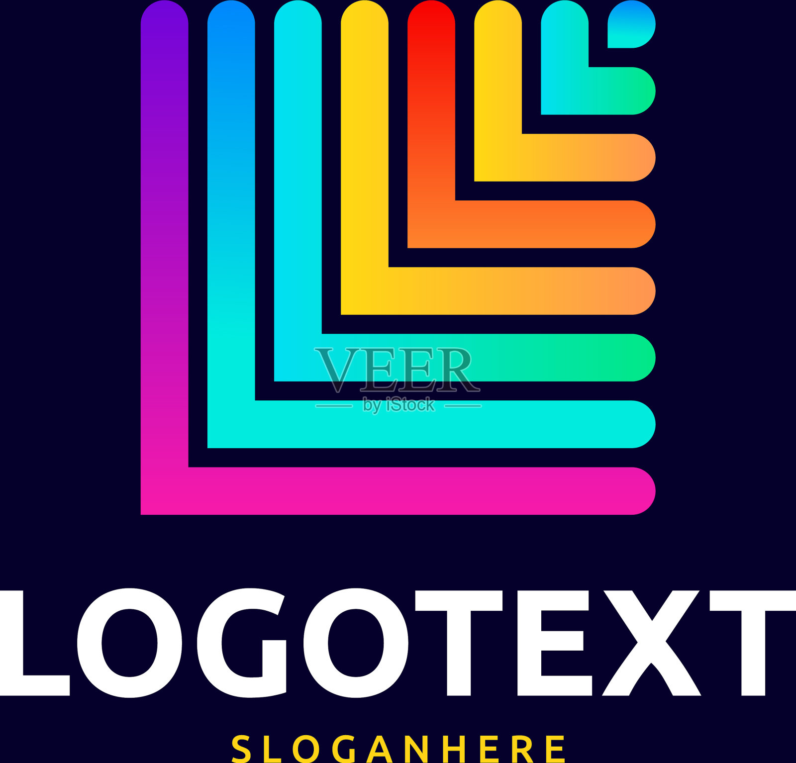 字母l标志插画图片素材