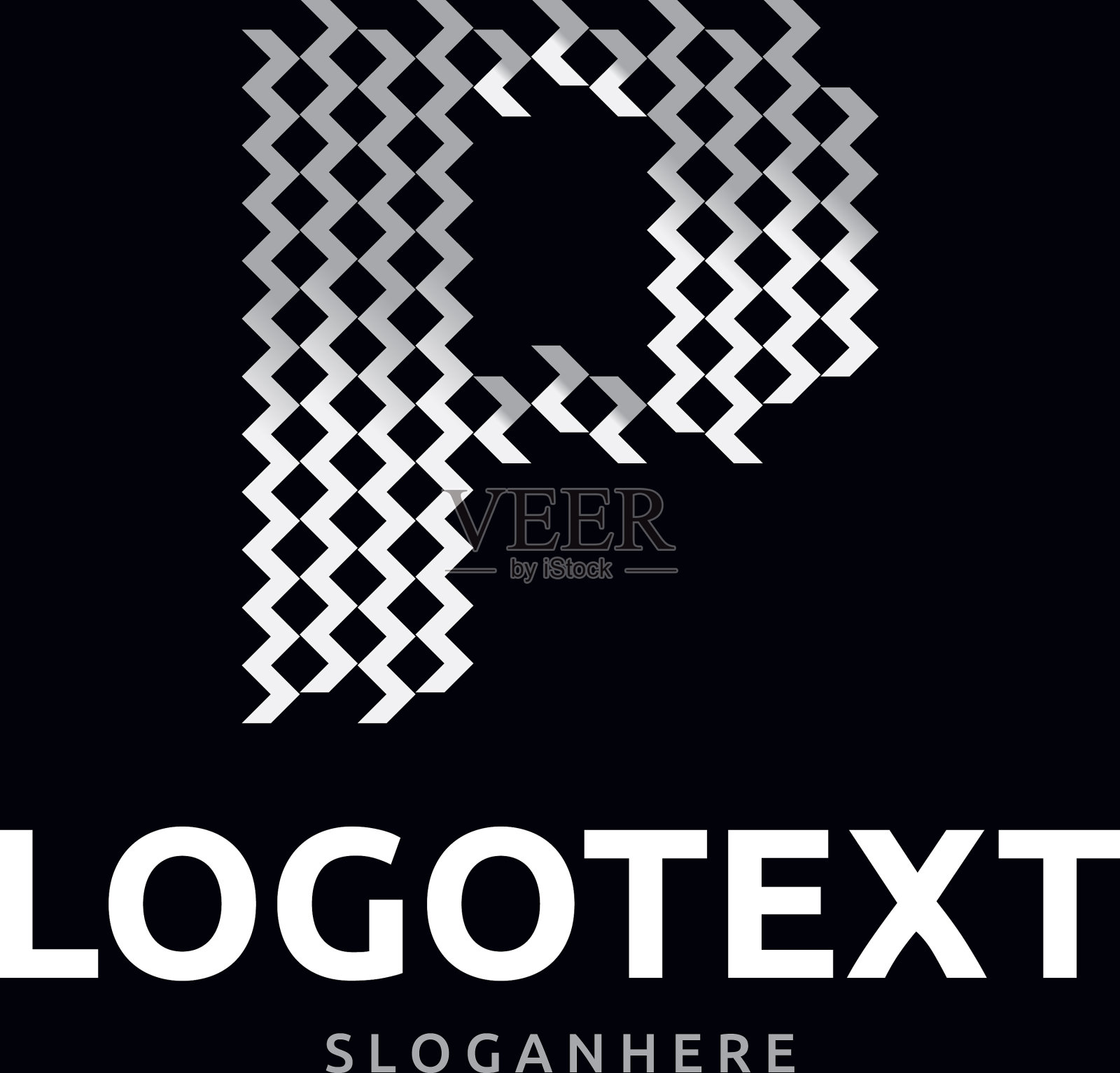 字母p标志插画图片素材