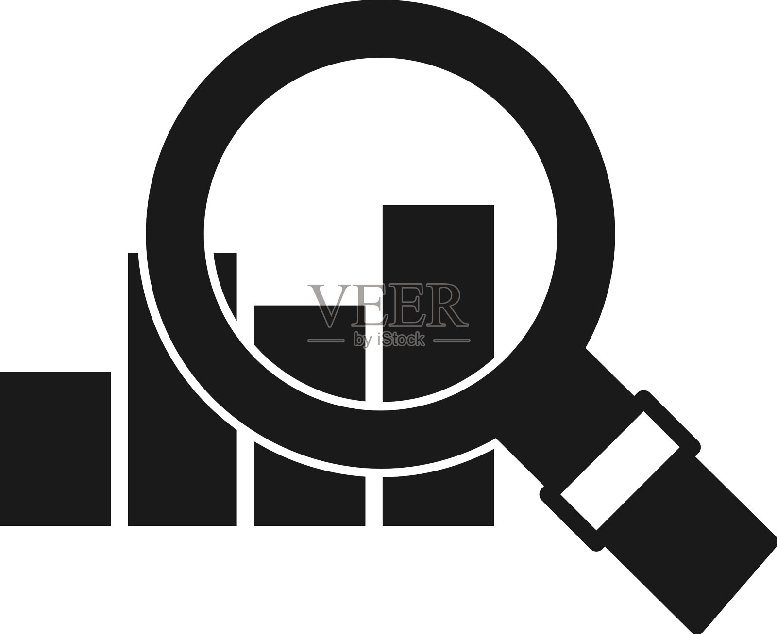 黑白销售动态分析图标插画图片素材