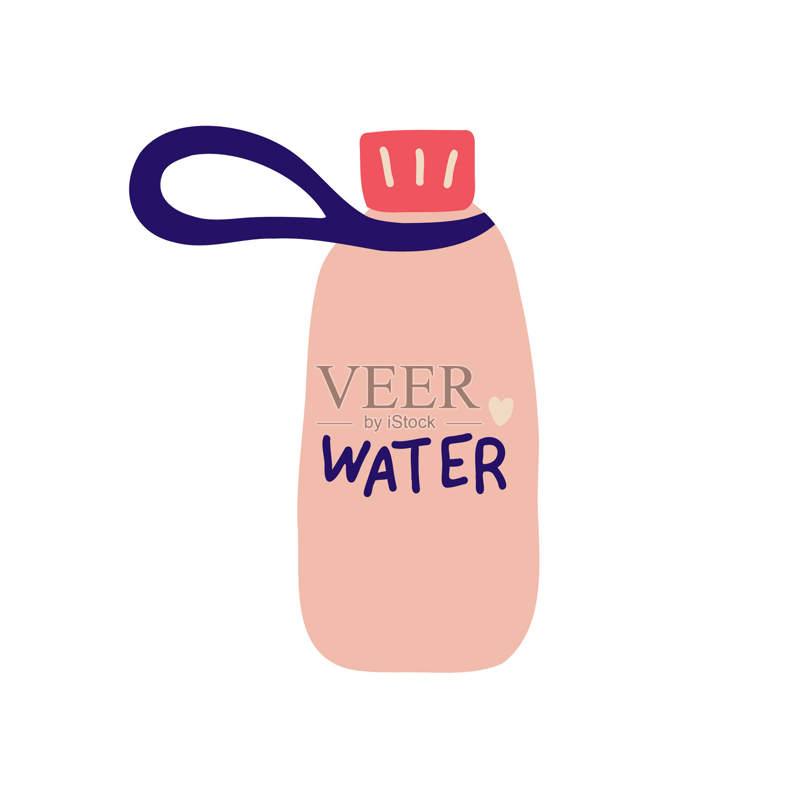 概念喝更多的水喝杯子里的水图标素材