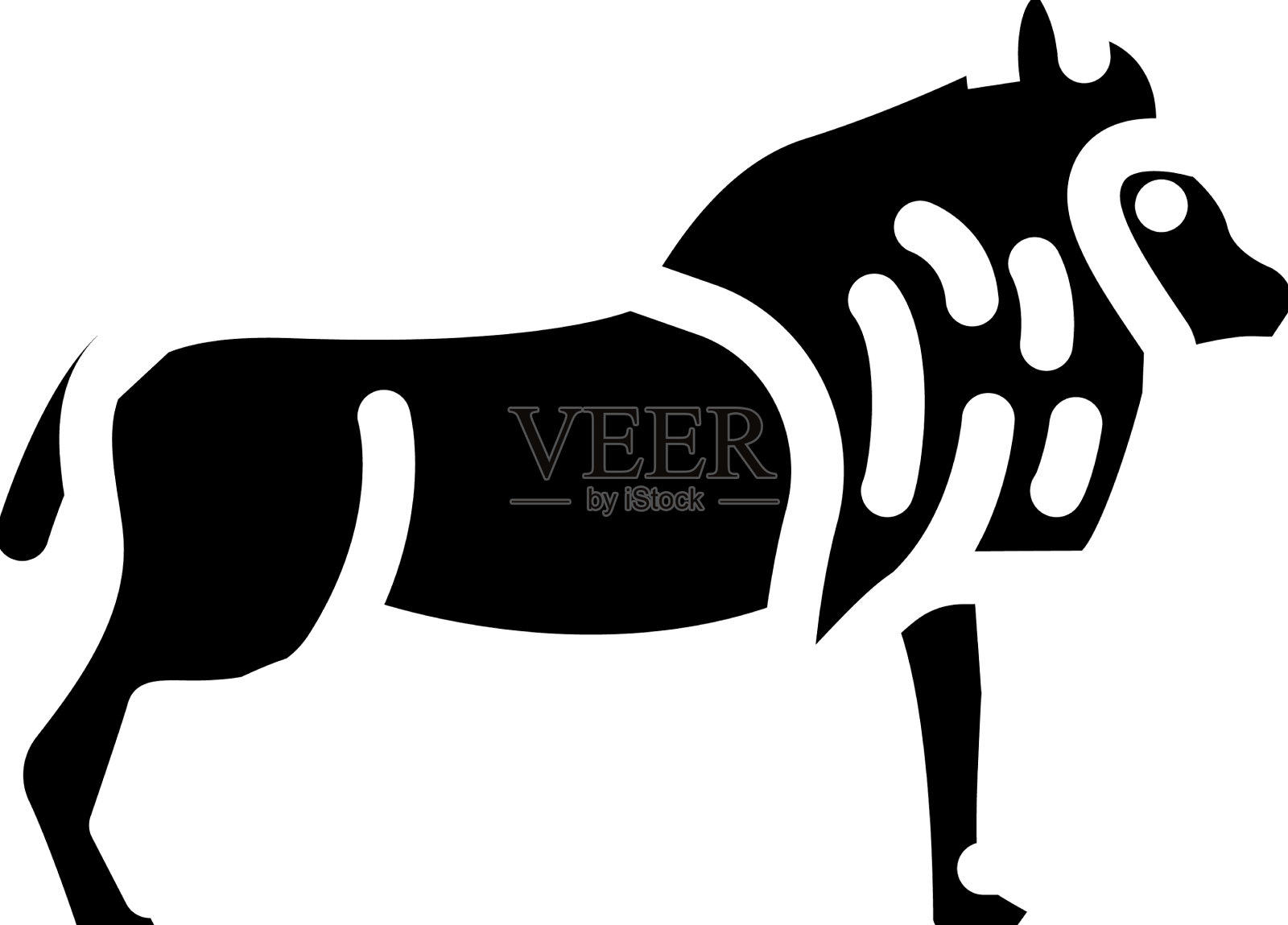 狮子动物字形图标设计元素图片