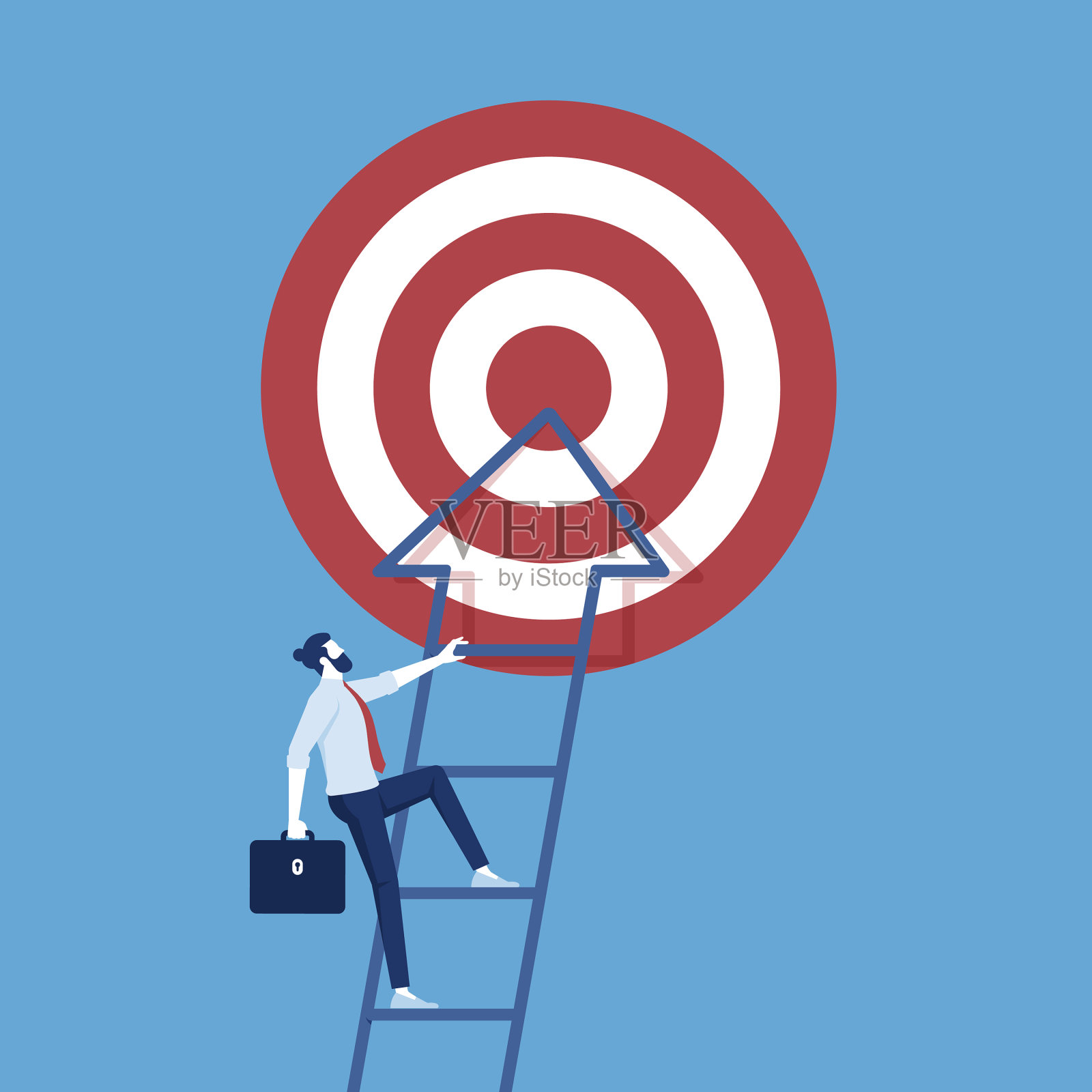 商业生涯与领导理念插画图片素材