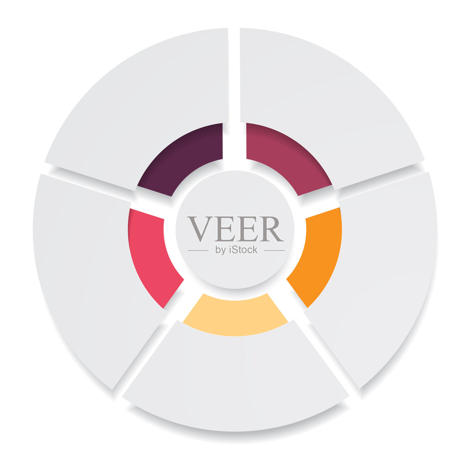 信息图饼图插画图片素材