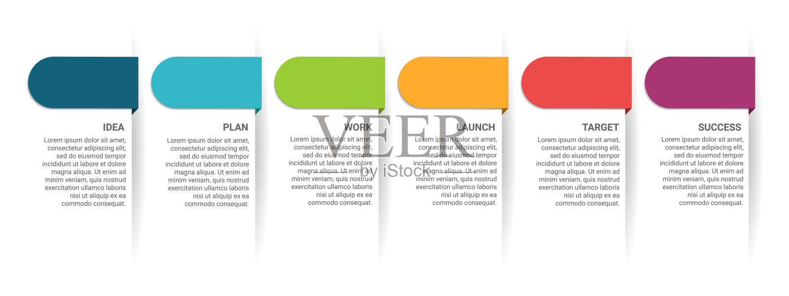 业务时间线信息图步骤为数据业务可视化元素背景模板插画图片素材