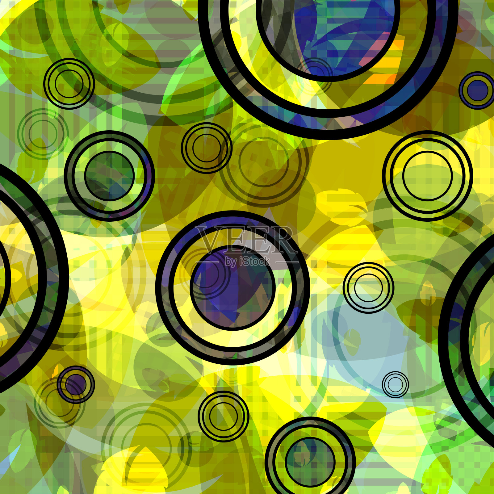 现代风格的几何抽象黄色背景插画图片素材