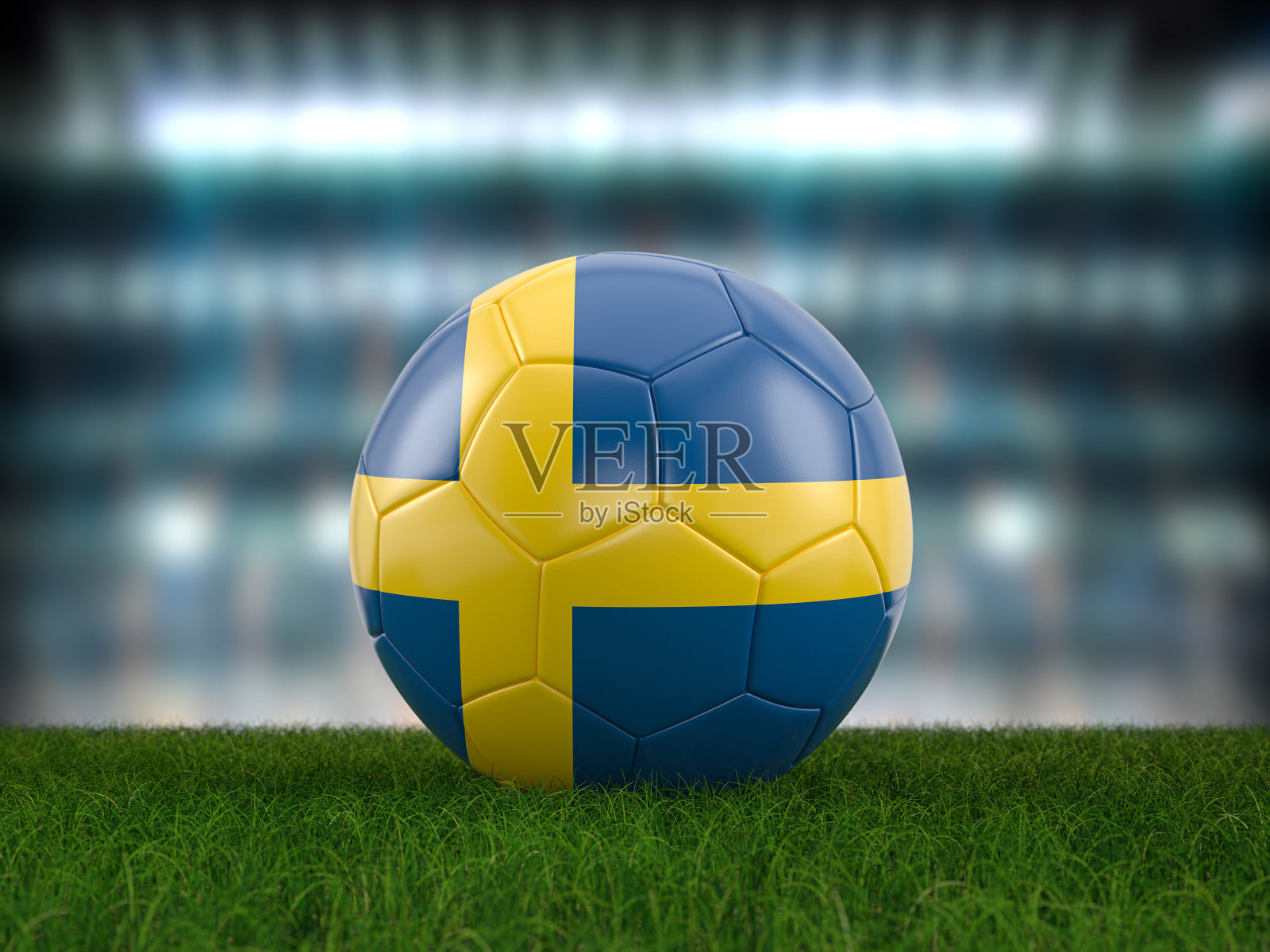 足球瑞典国旗照片摄影图片