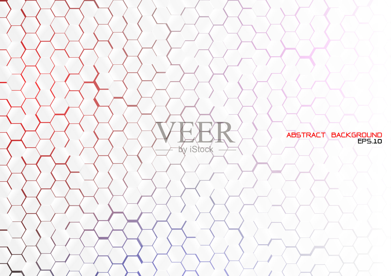 六边形元素与底色浅灰色背景插画图片素材