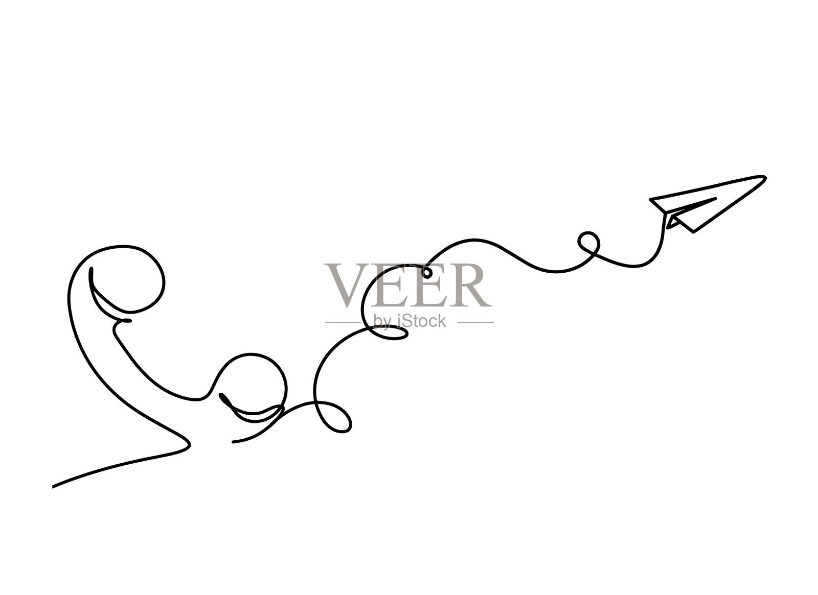 摘要手机以纸平面为线设计元素图片