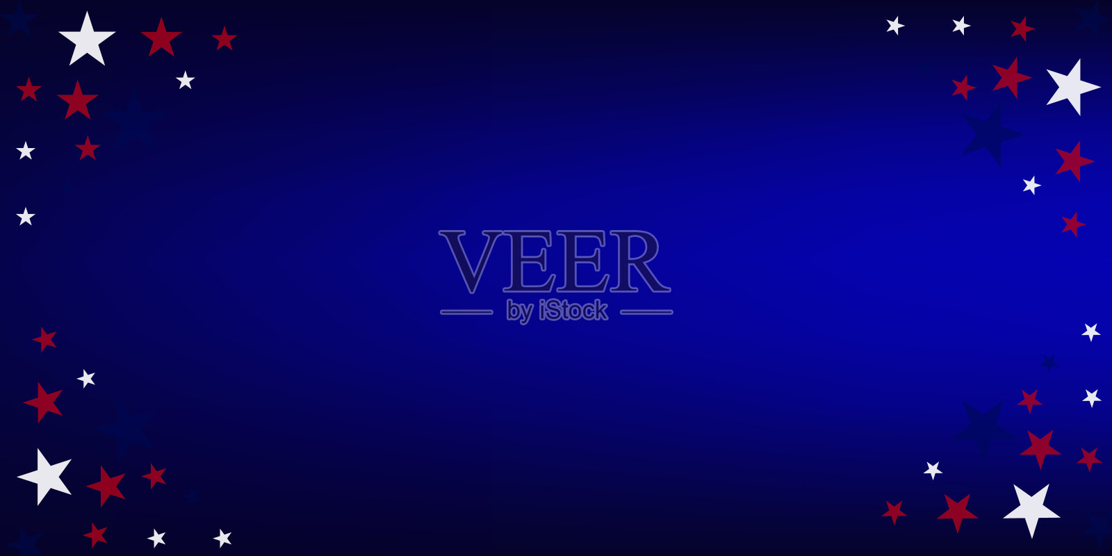 蓝色背景和星星。矢量图插画图片素材