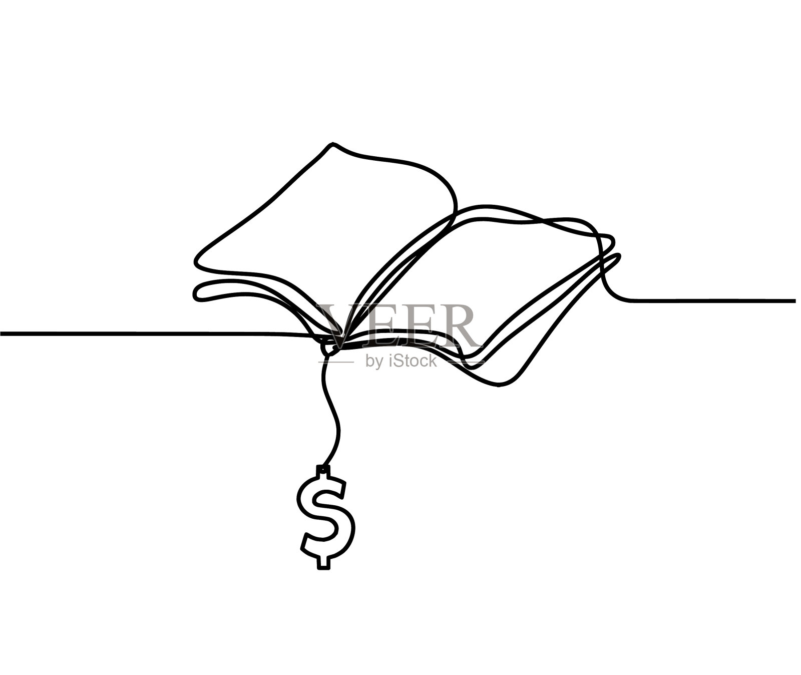 摘要书以美元为线绘就设计元素图片