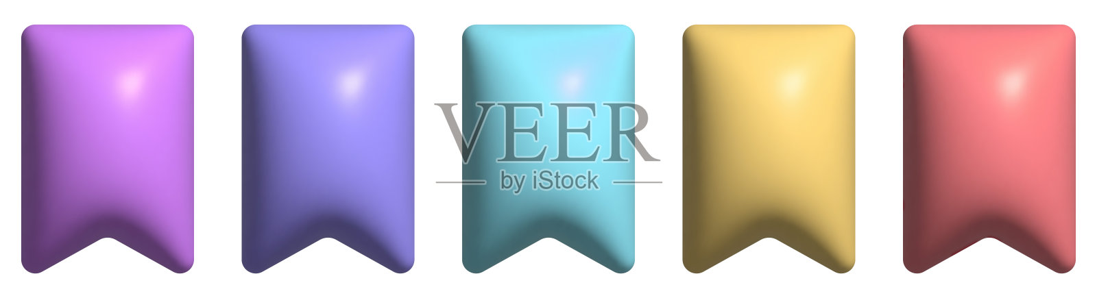 书签图标的集合插画图片素材