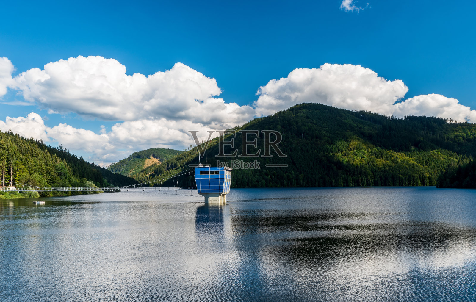 捷克共和国Ostravice河上的Sance大坝照片摄影图片