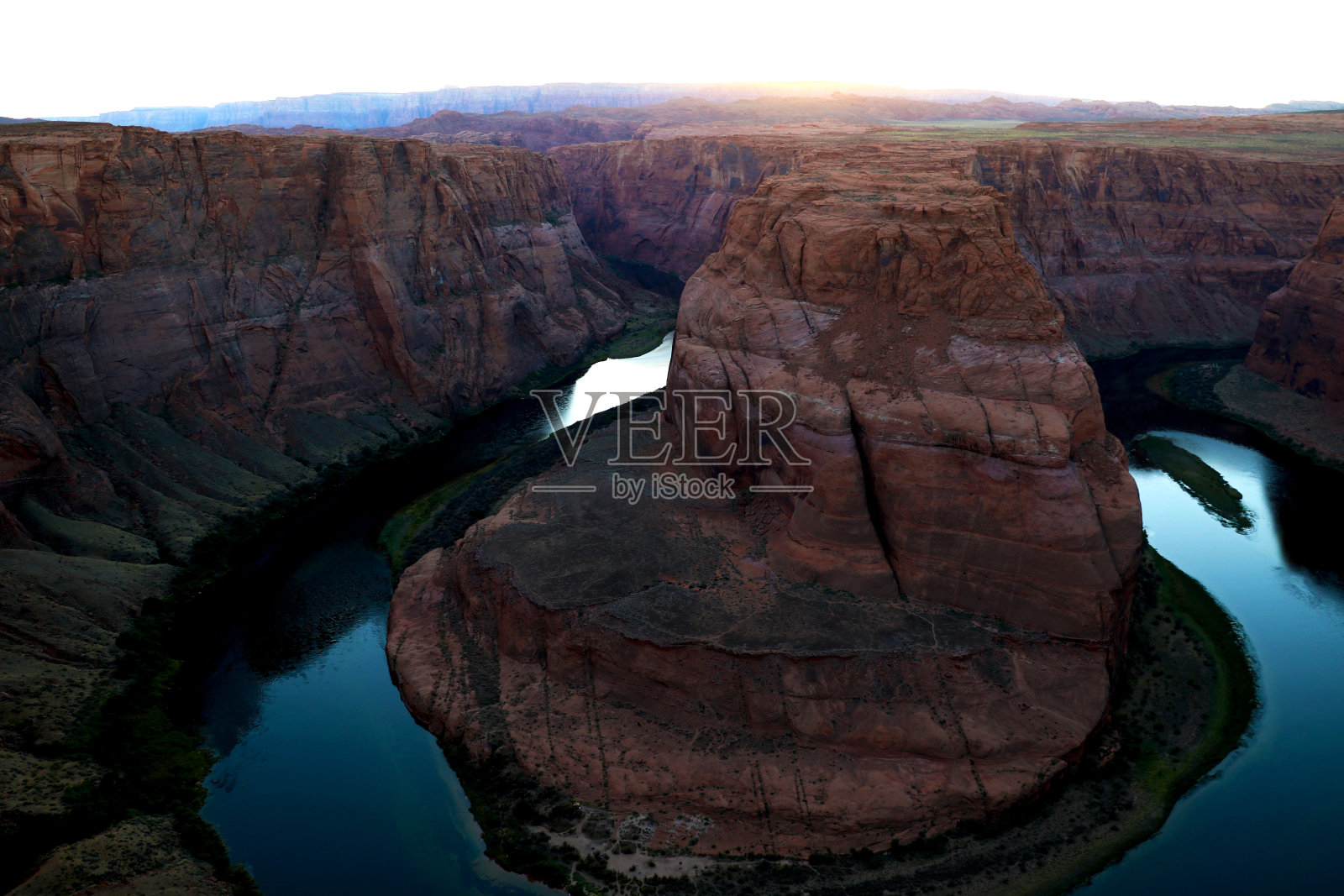 犹他州马蹄湾的日落照片摄影图片