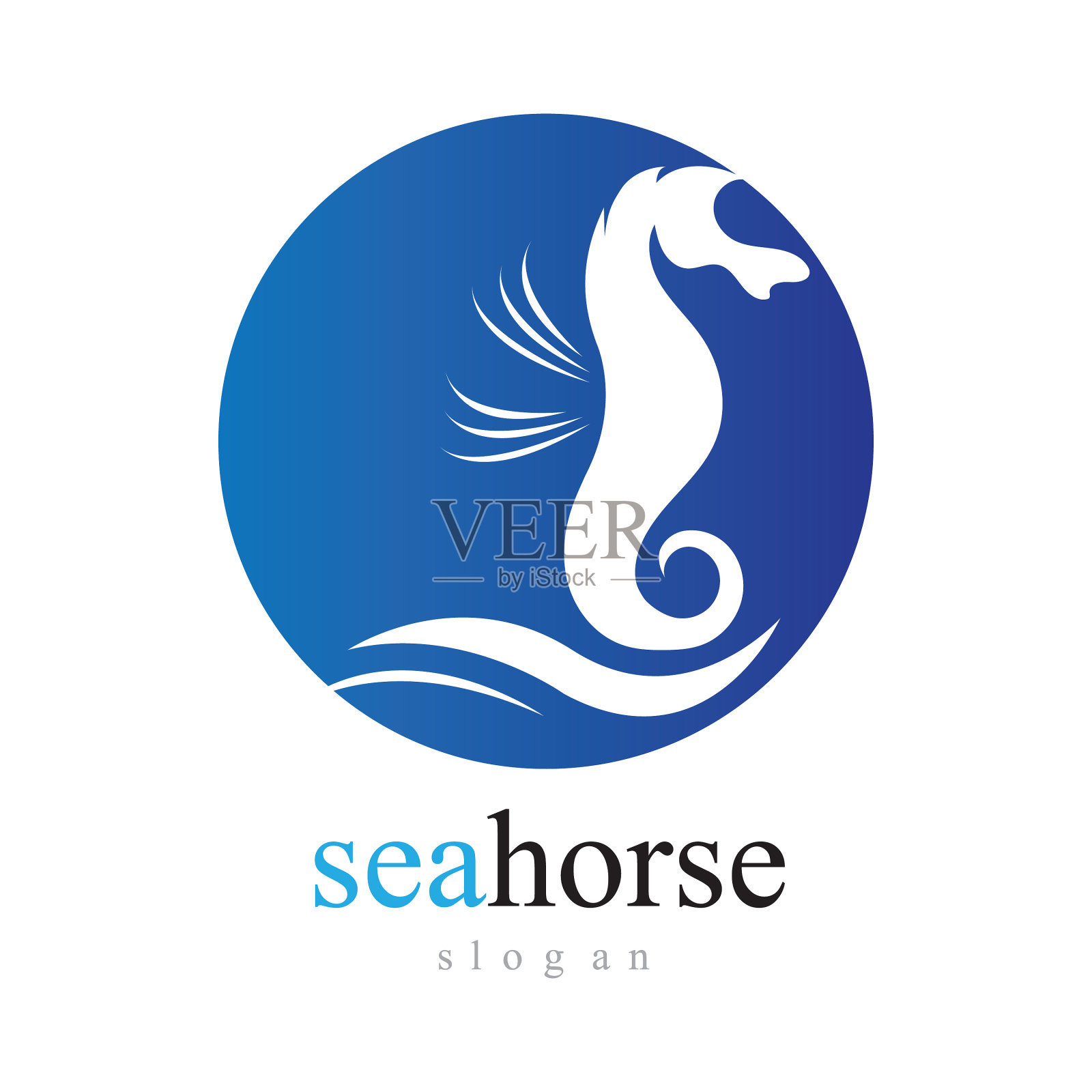 海马图标标志和创意符号插画图片素材