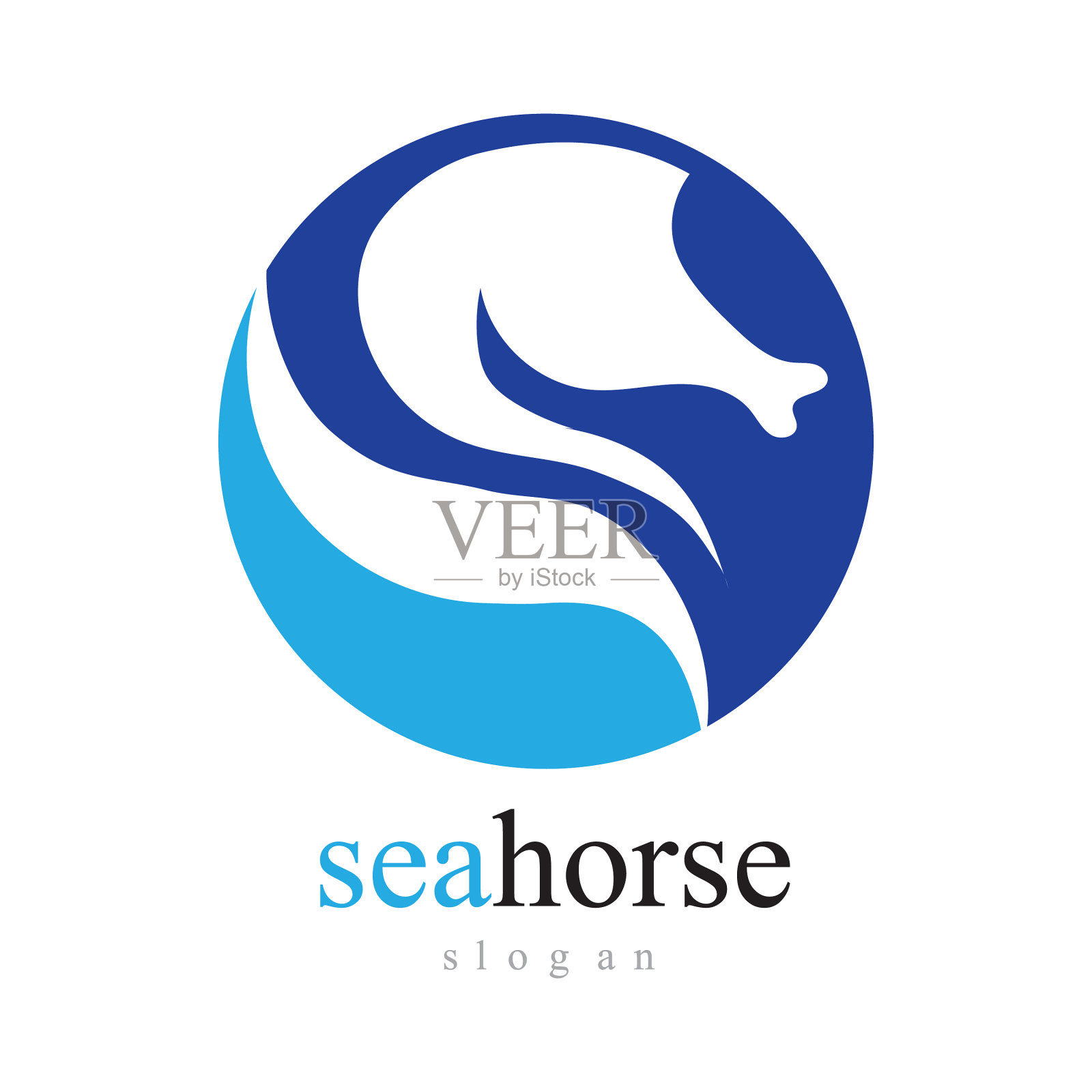 海马图标标志和创意符号插画图片素材