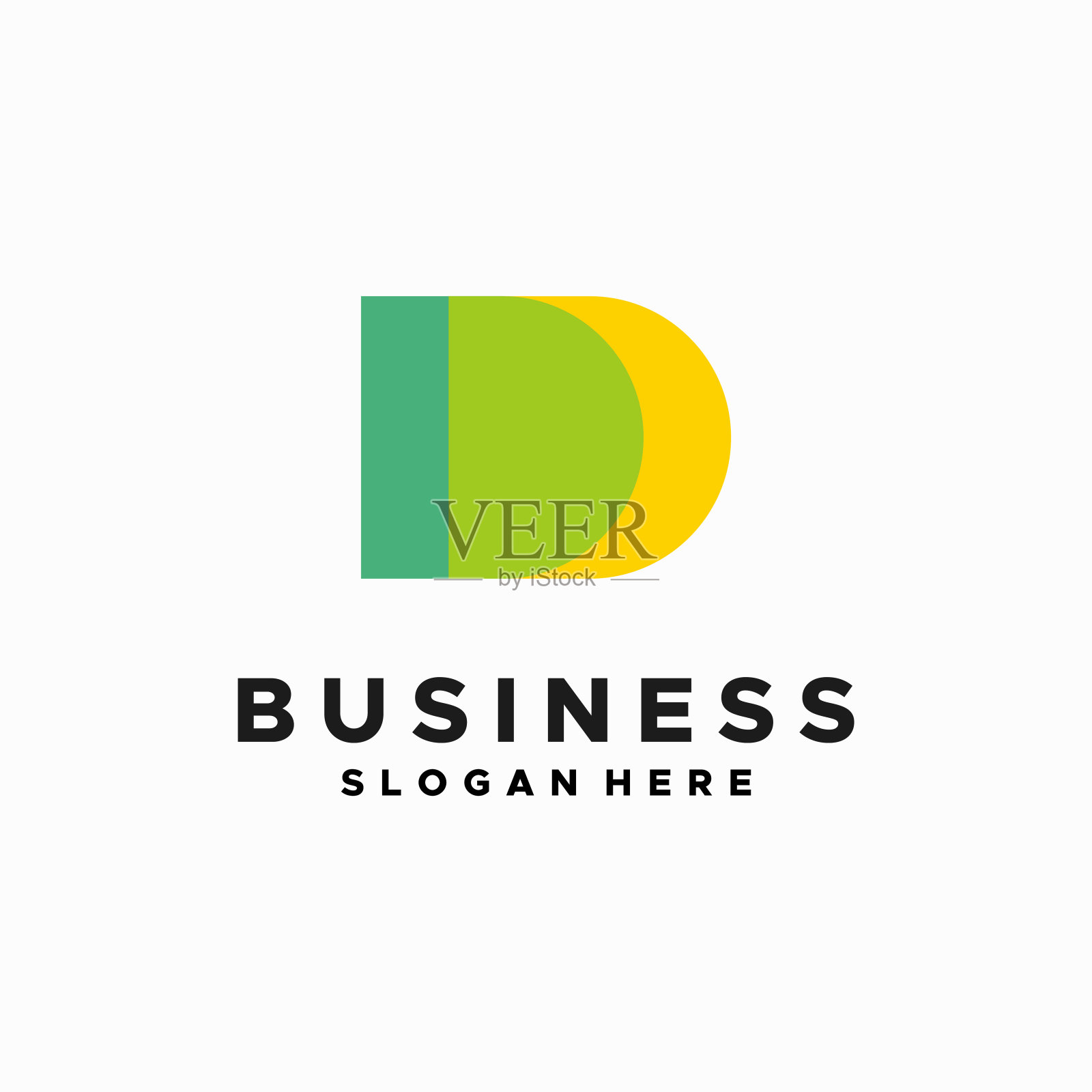 现代几何D首符号设计概念向量，商业首字母符号设计元素图片