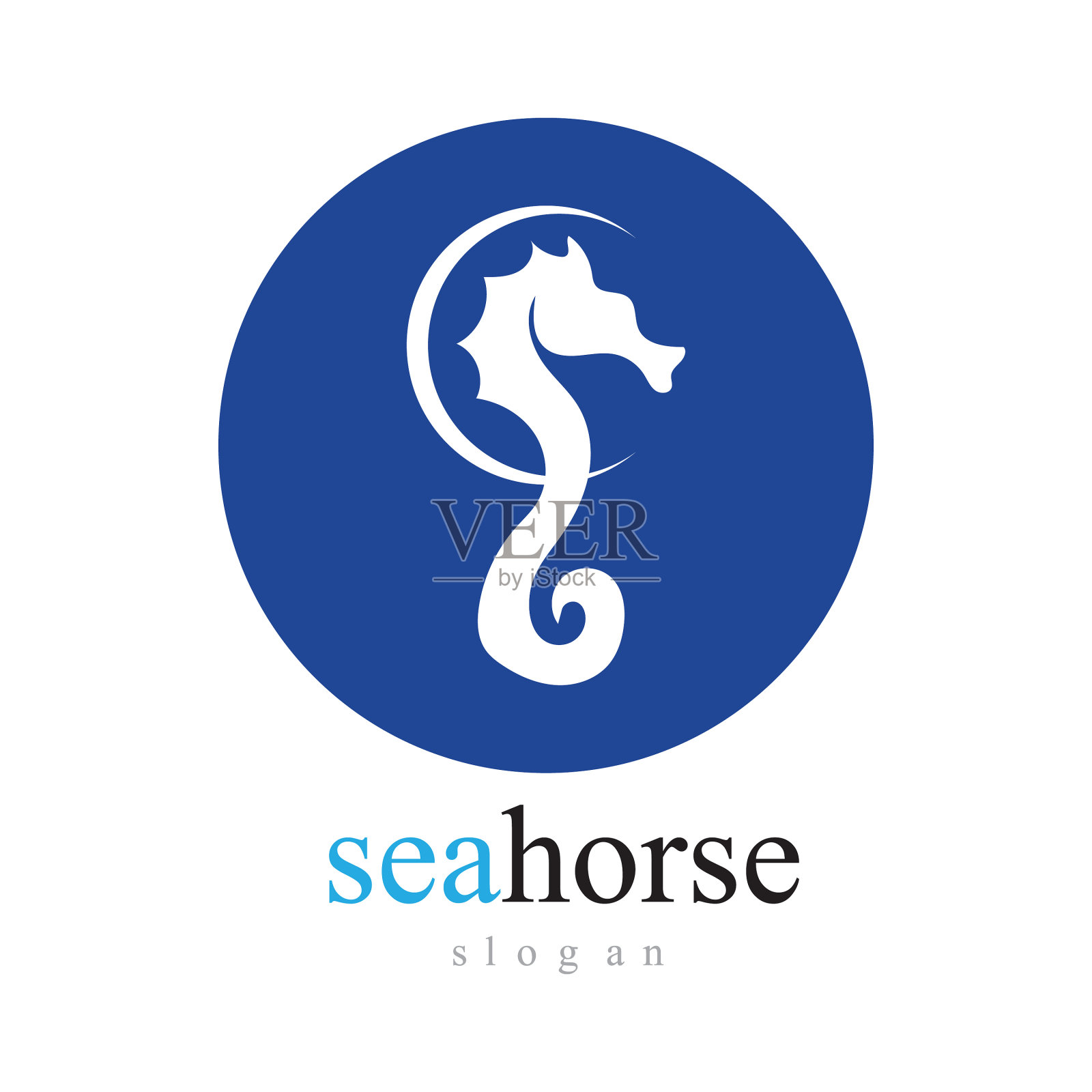 海马图标标志和创意符号插画图片素材