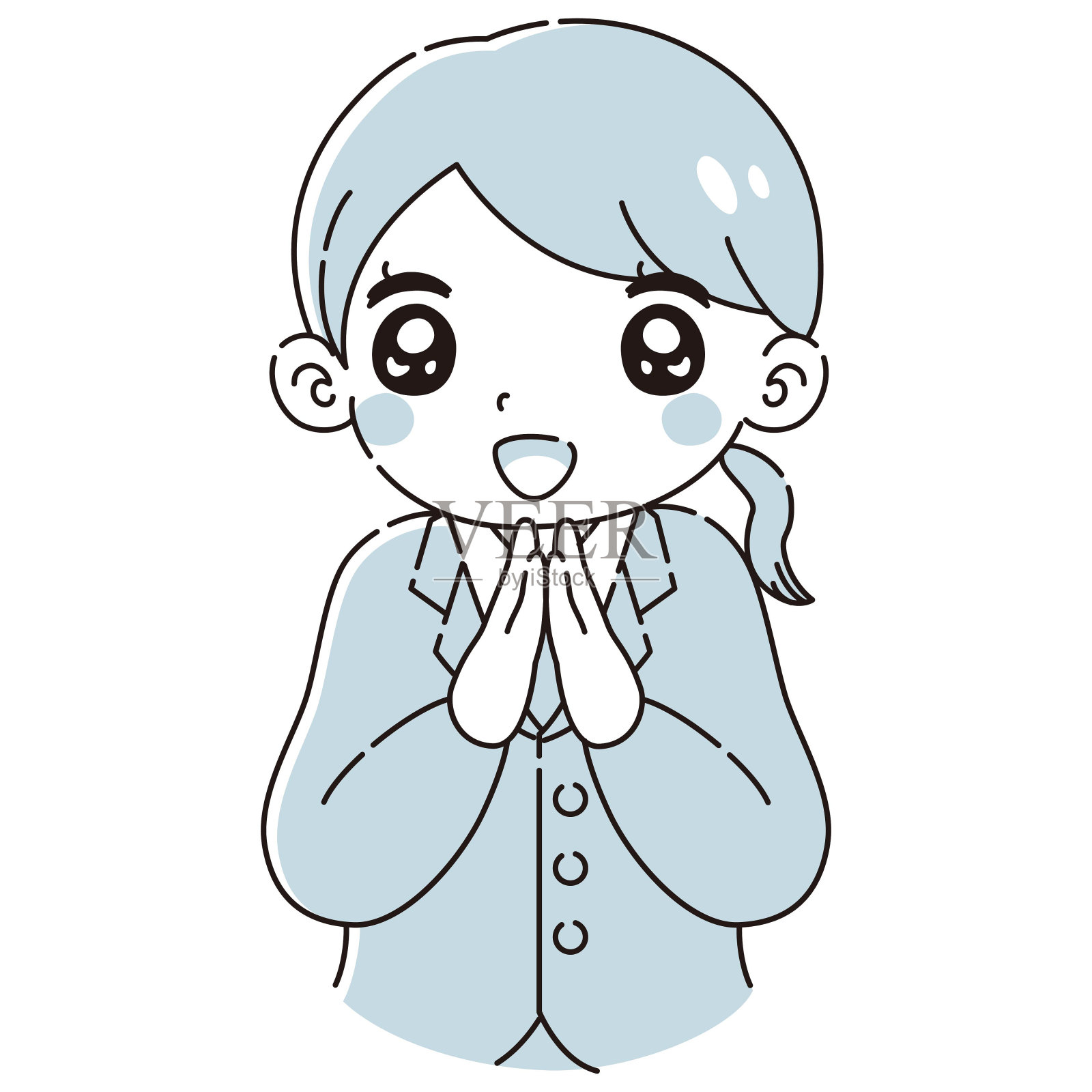 一个女人穿着西装翩翩起舞的插图插画图片素材