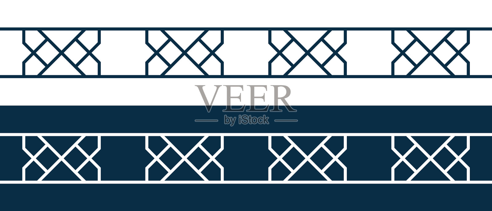 伊斯兰装饰图案边境斋月卡插画图片素材