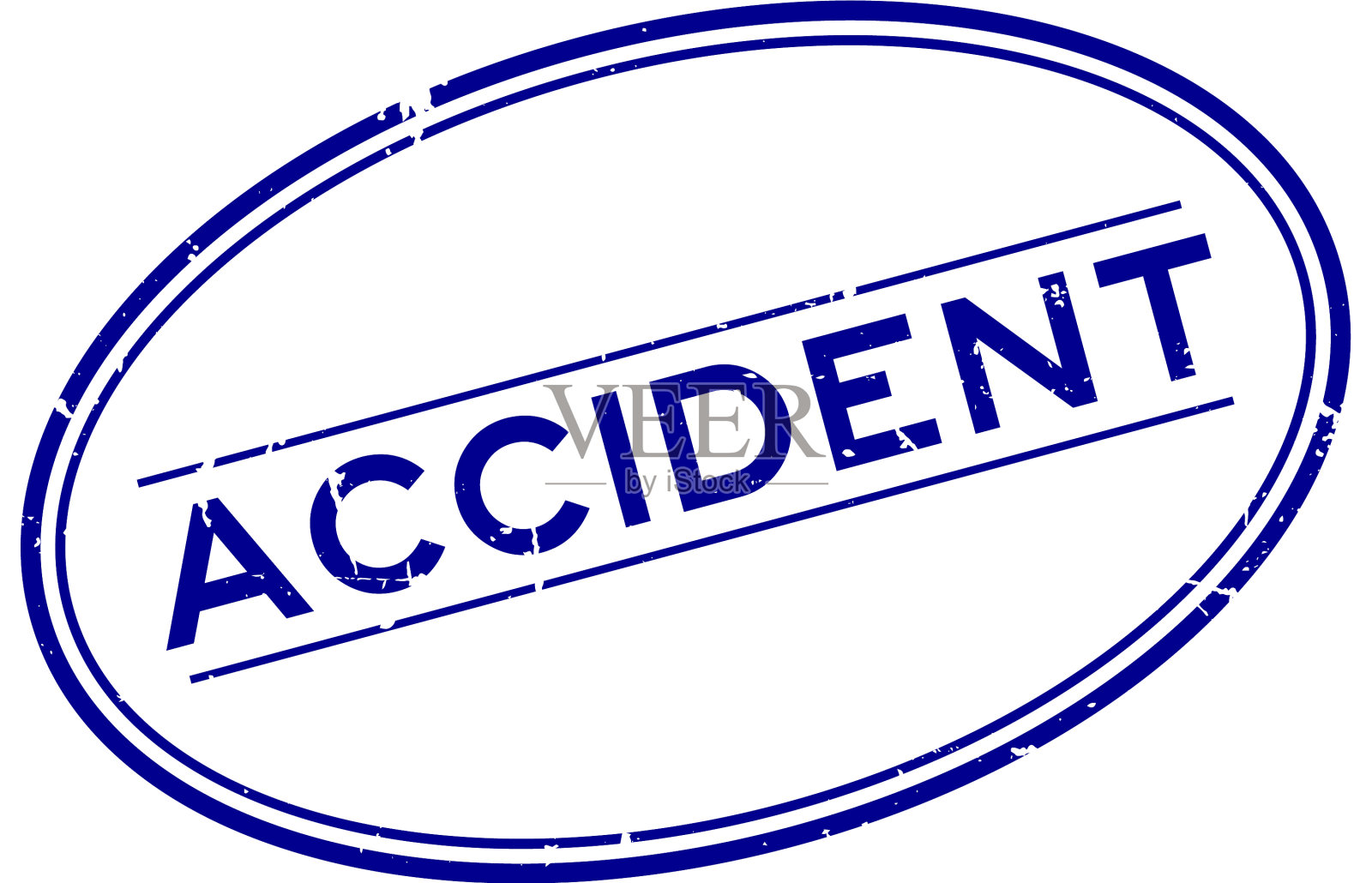 垃圾蓝意外字椭圆形橡胶印章设计元素图片