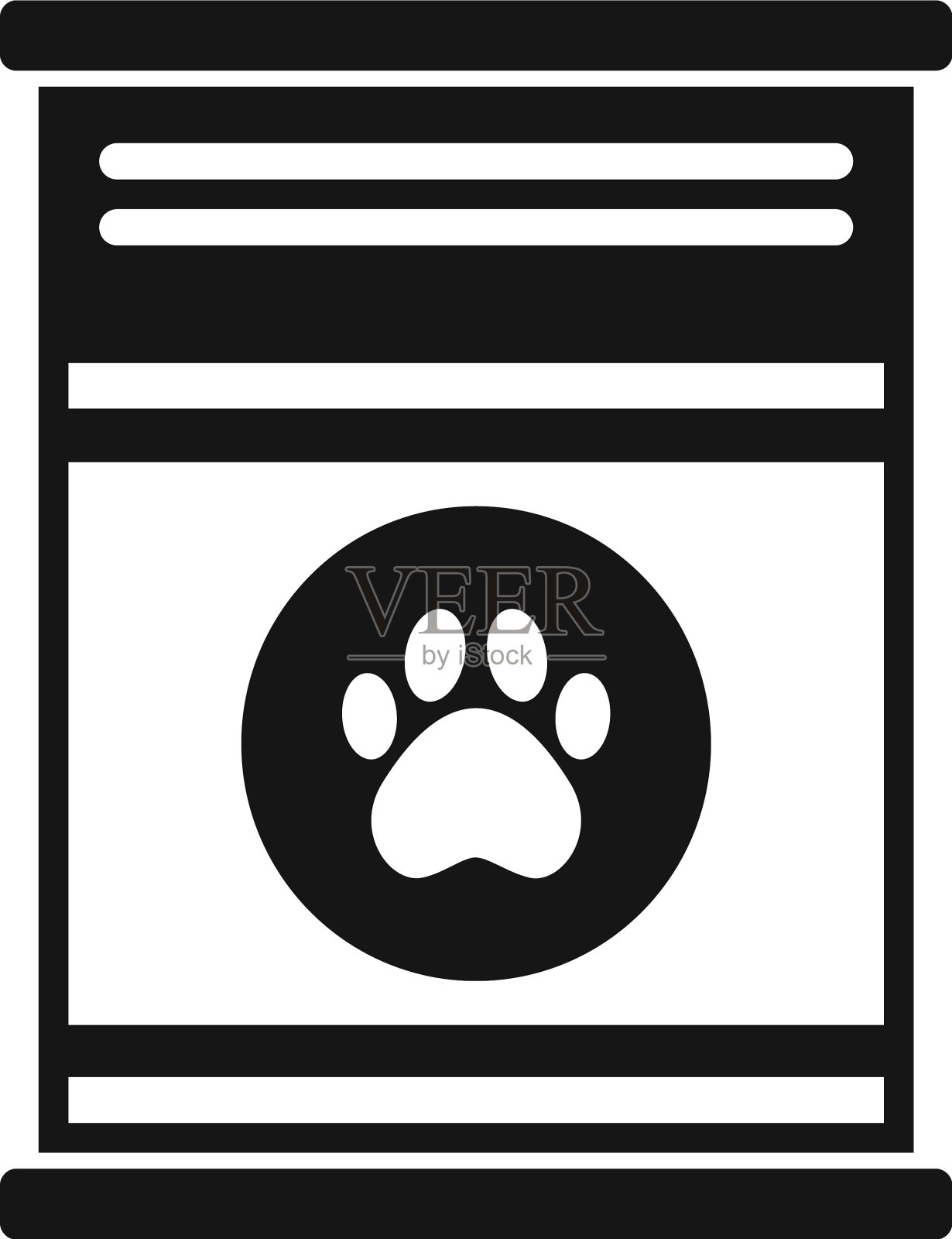 狗罐头图标简单的动物饲料图标素材