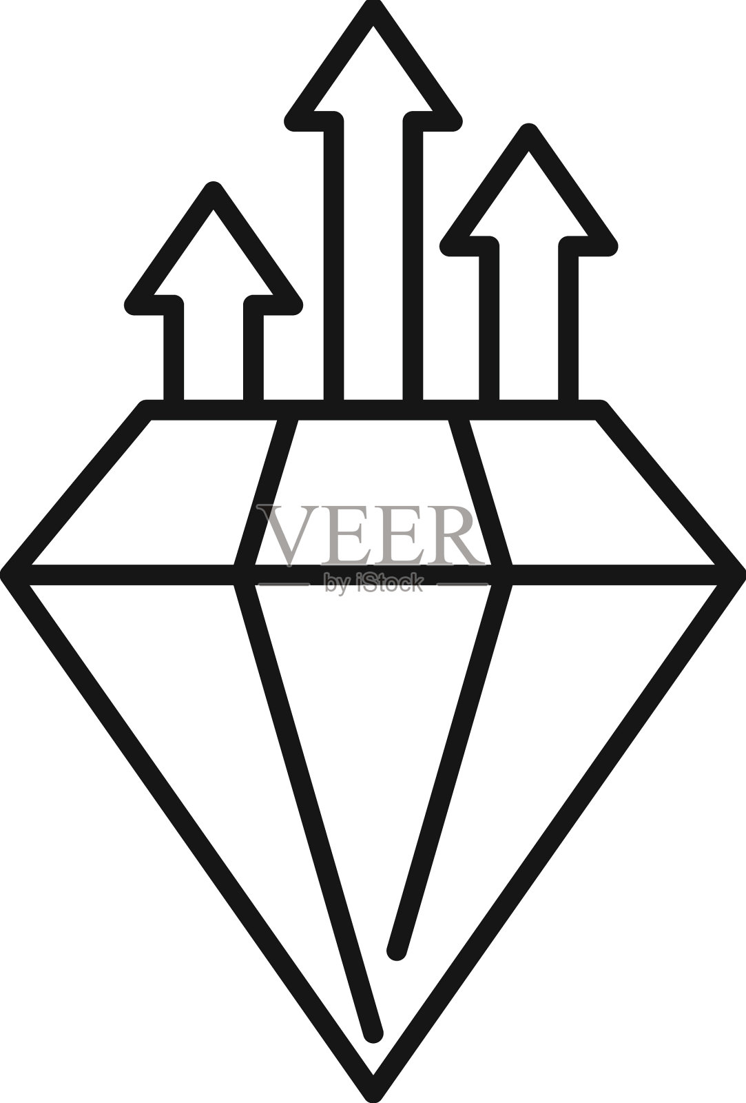 钻石商机图标轮廓业务设计元素图片