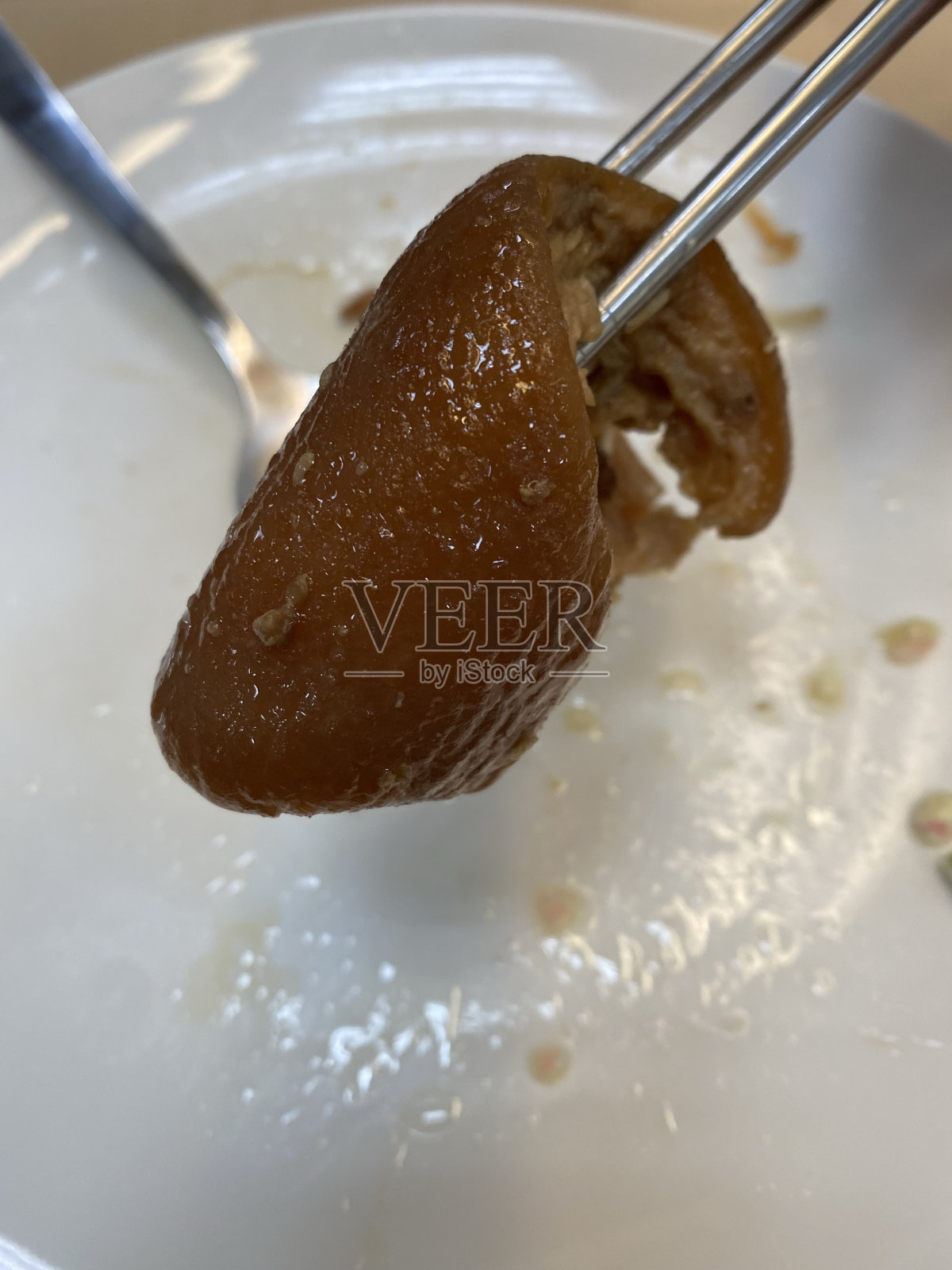 熟猪皮即食照片摄影图片