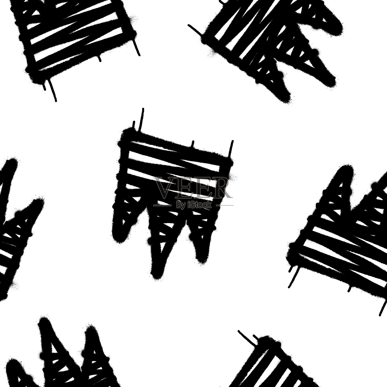 无缝图案喷冠标志插画图片素材