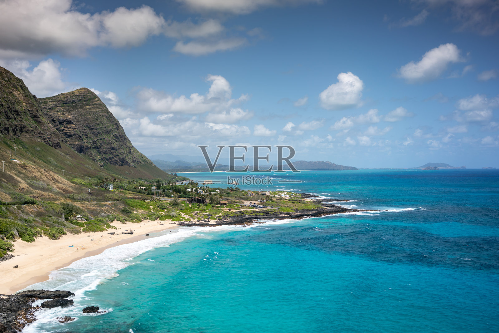 夏威夷的大海，清澈的海水照片摄影图片