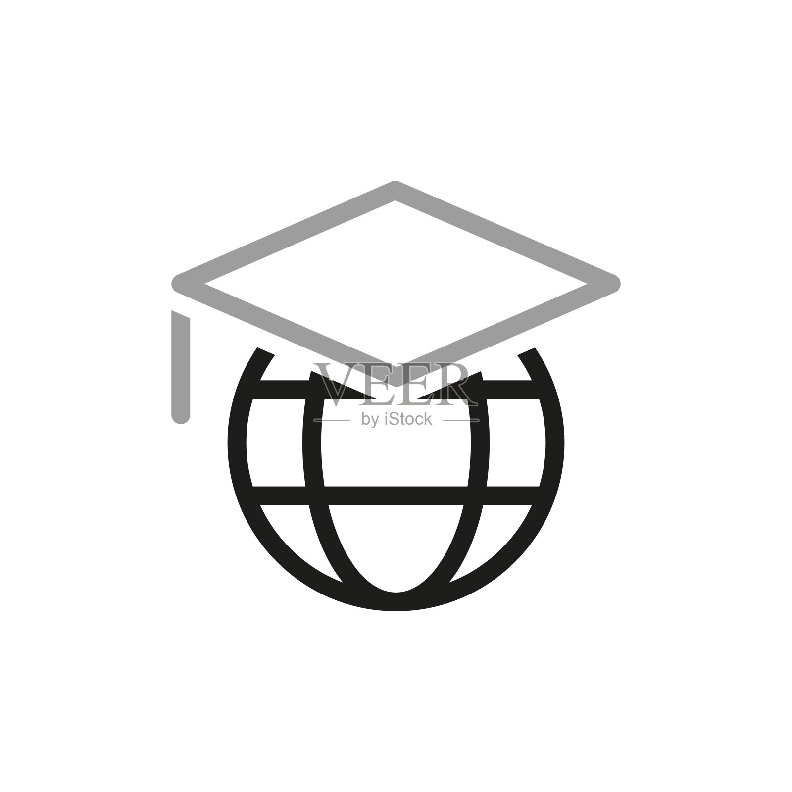 简单的回学校相关矢量线图标。教育图标集合。包含在线教育等图标。矢量插图。插画图片素材