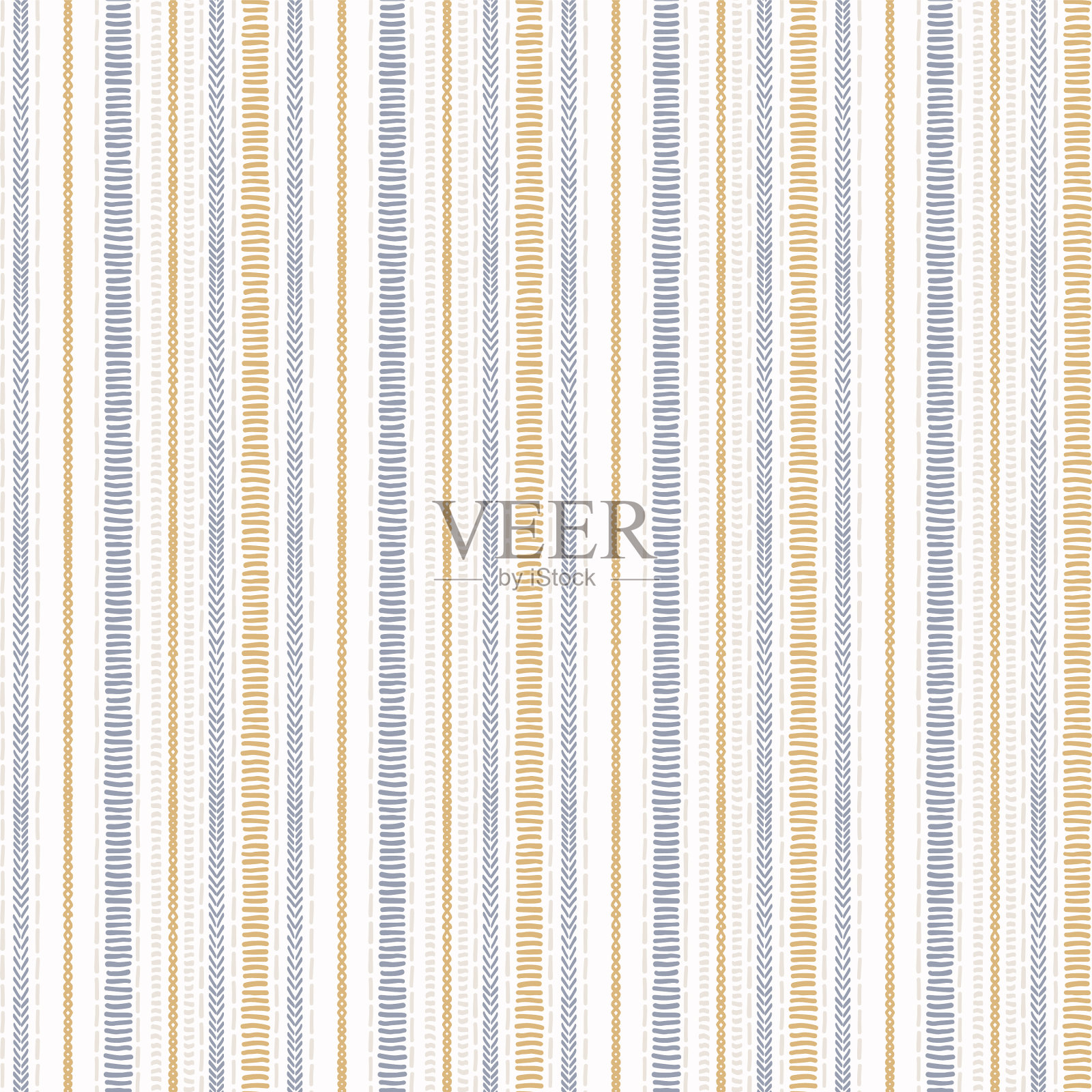 无缝法国乡村厨房条纹织物插画图片素材