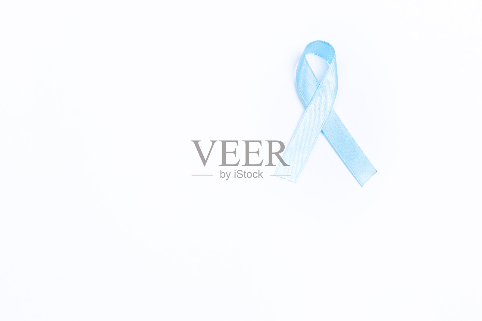 淡蓝色丝带，前列腺癌，世界癌症日照片摄影图片