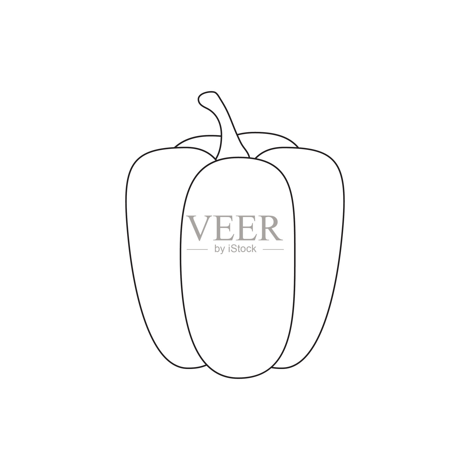 灯笼椒卡通孤立设计元素图片