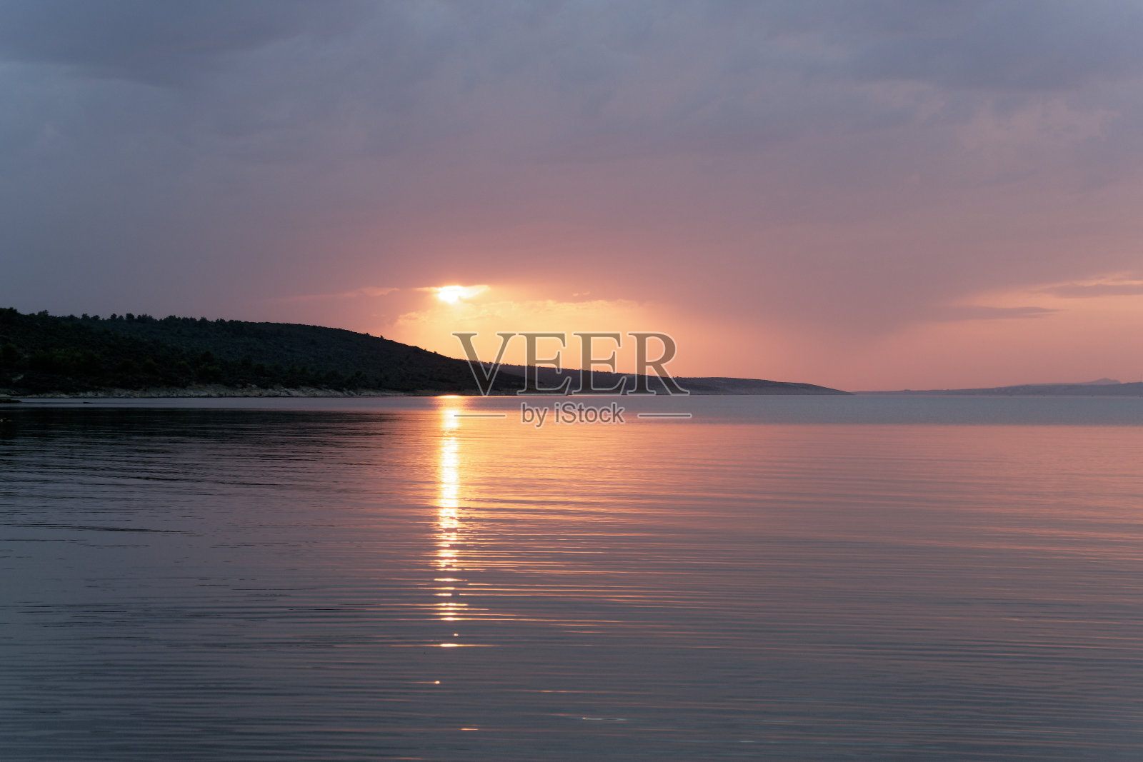 美妙的海洋日落照片摄影图片