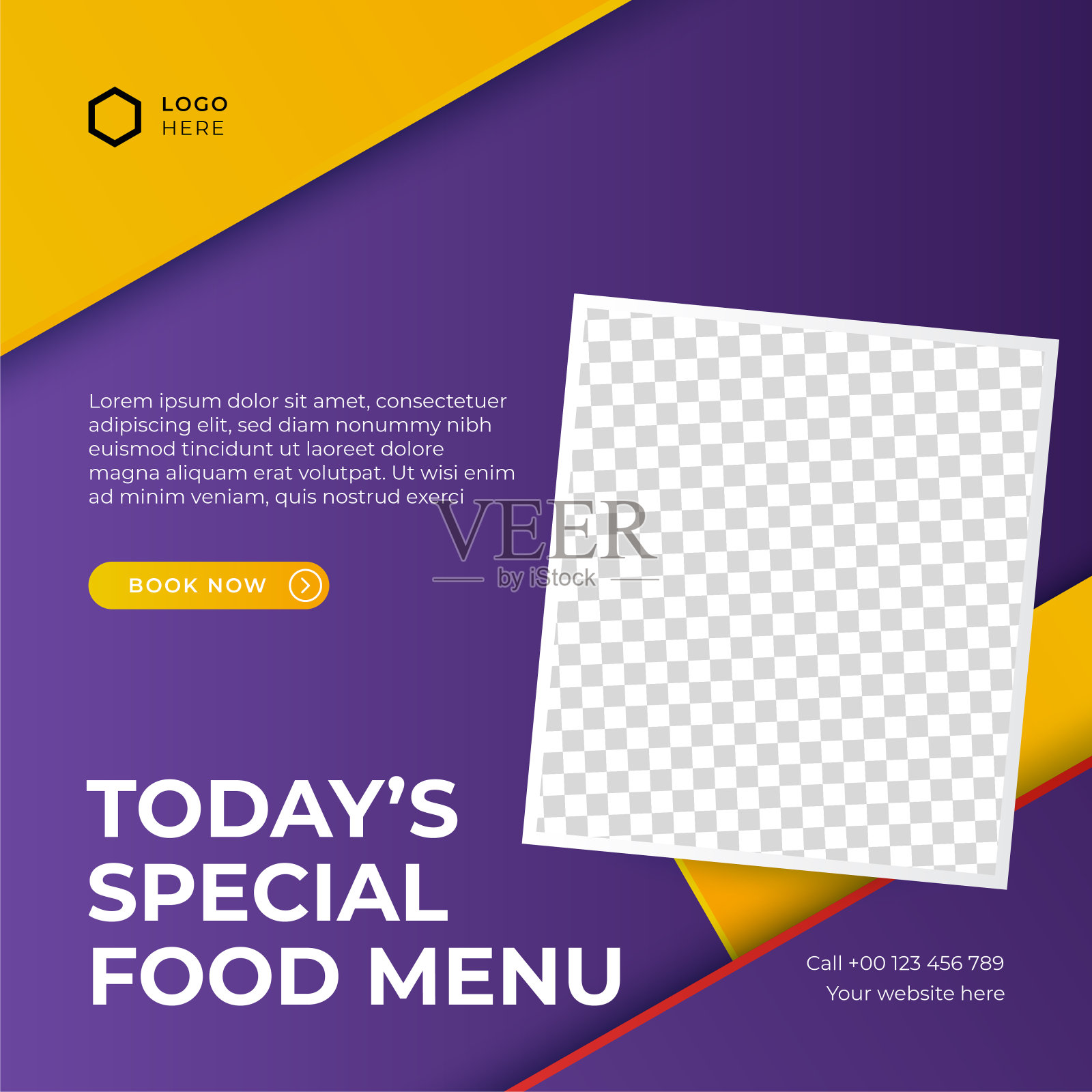 现代通用社交媒体发帖模板。网页横幅，传单或海报的广告提供销售促进营销。为旅游、商务、美食设计菜单、时尚、创意数码机构。设计模板素材