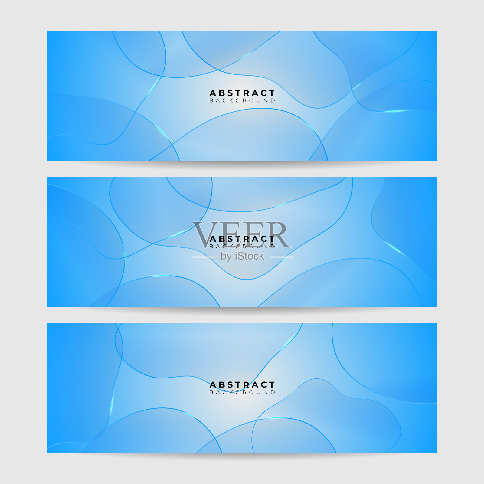 向量抽象图形设计旗帜图案背景模板。蓝色抽象横幅背景插画图片素材