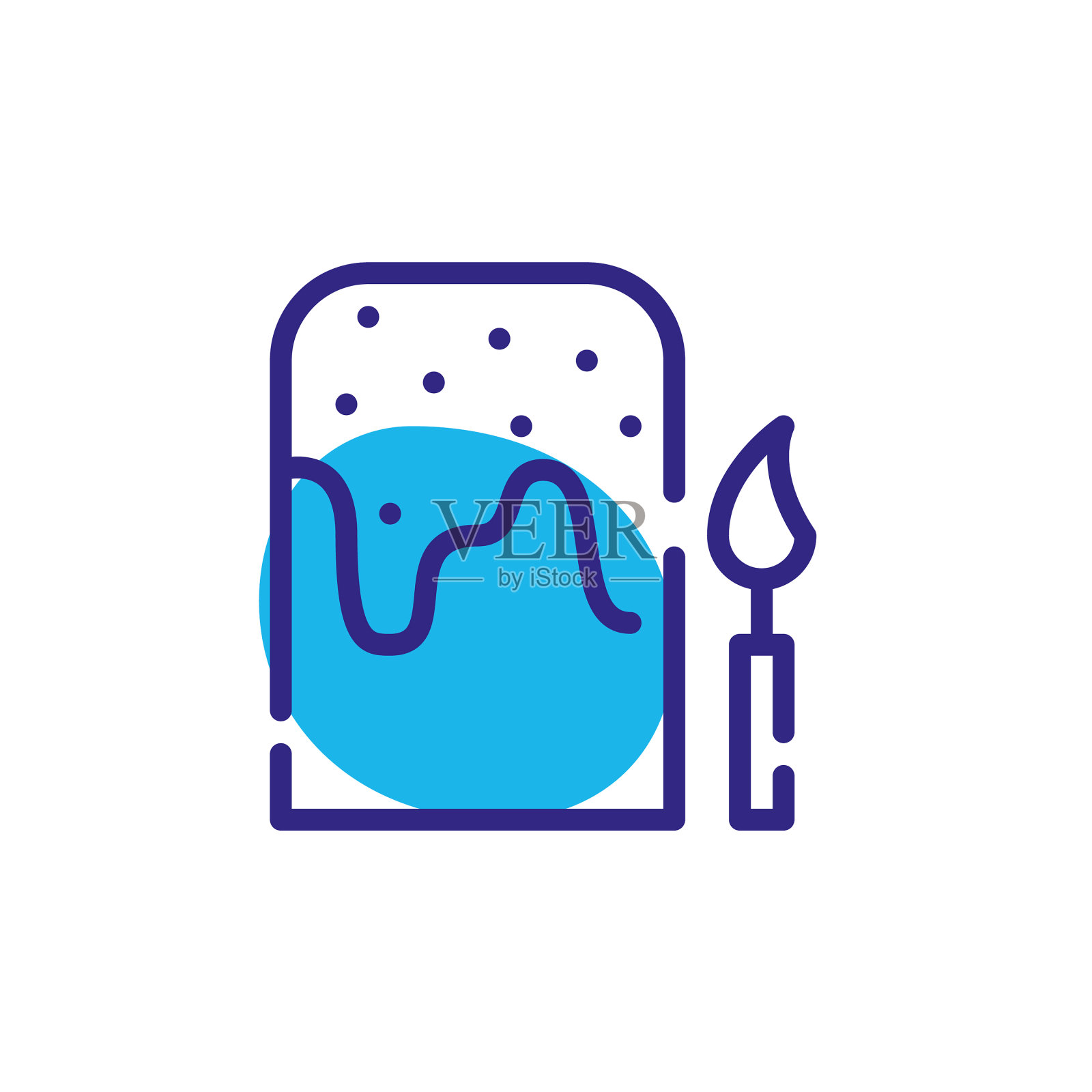 基督教复活节蛋糕与蜡烛像素完美图标素材