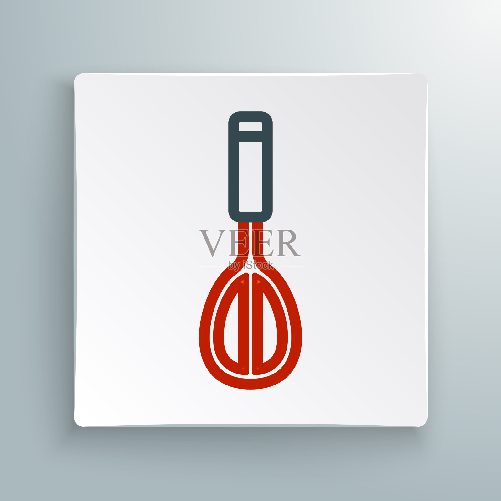 线厨房搅拌器图标孤立在白色插画图片素材