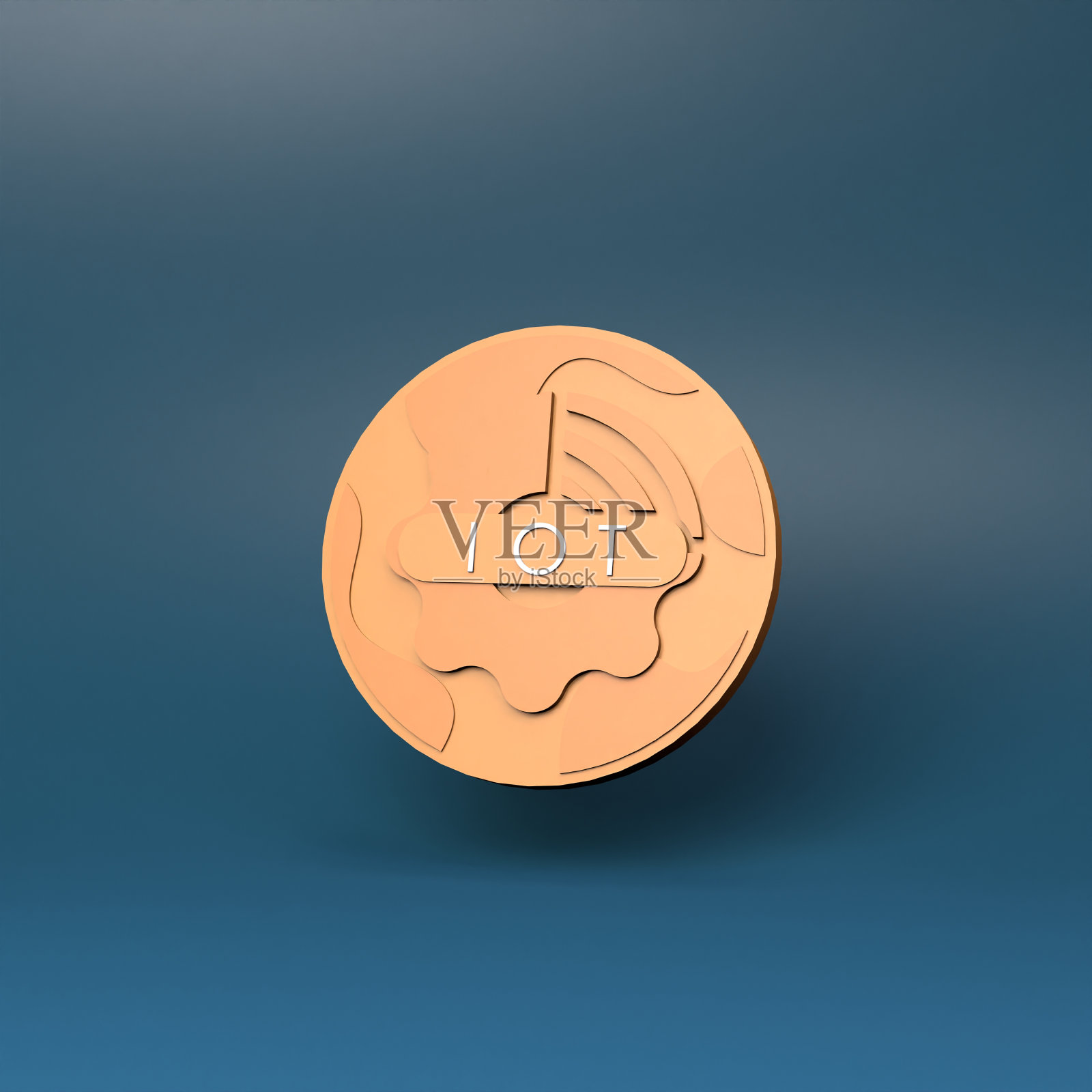 网上的东西的标志。物联网的概念。3 d渲染插图。照片摄影图片