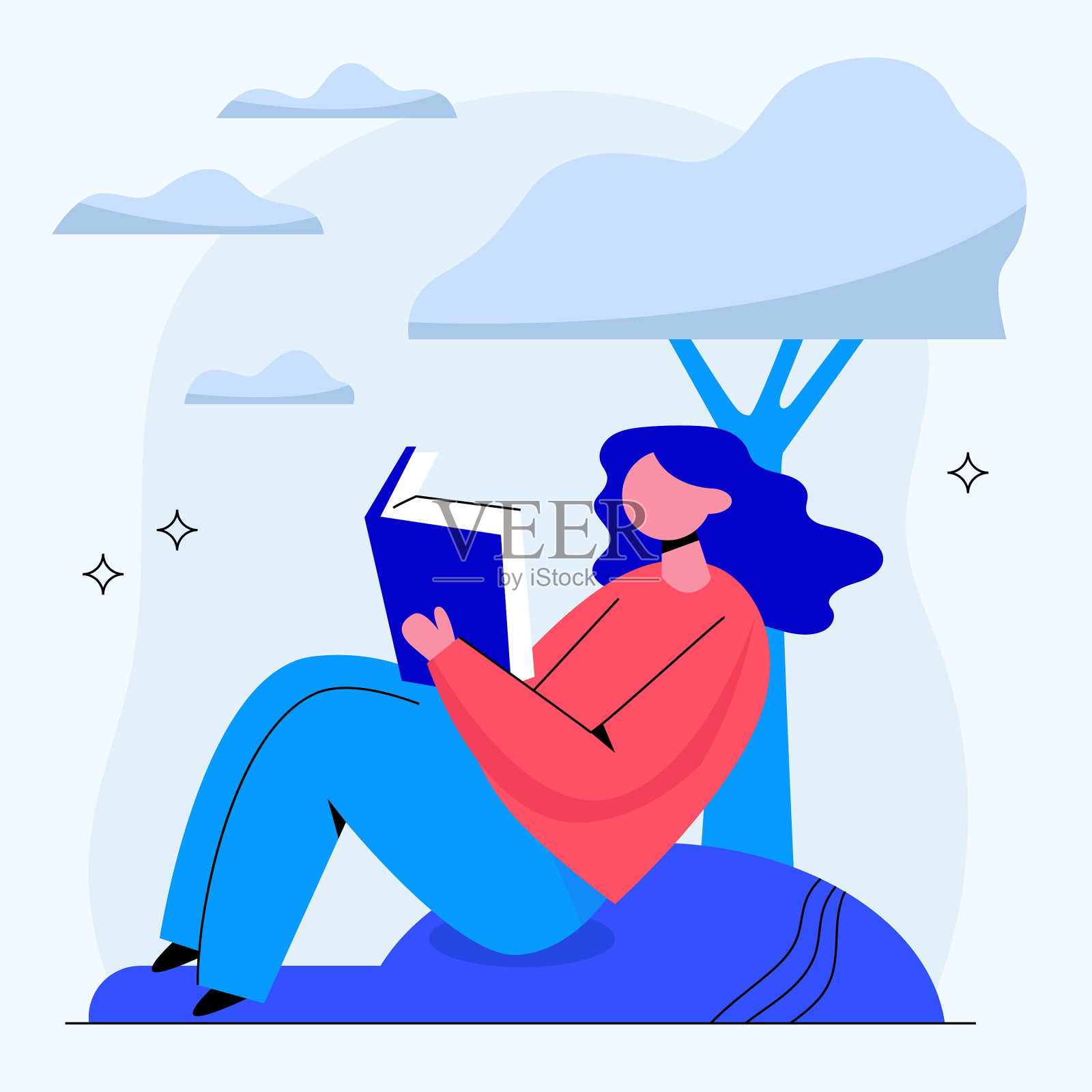 手绘平面设计文献插画图片素材