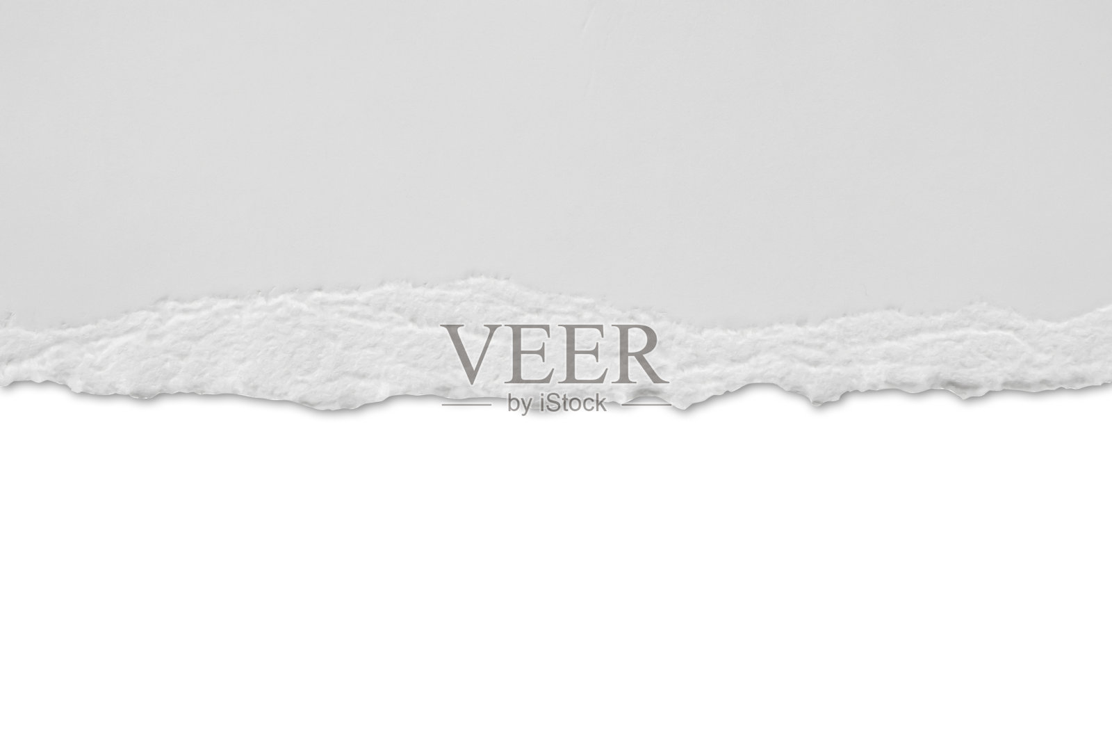 白色撕破的纸撕破的边缘在白色背景上孤立的条带照片摄影图片