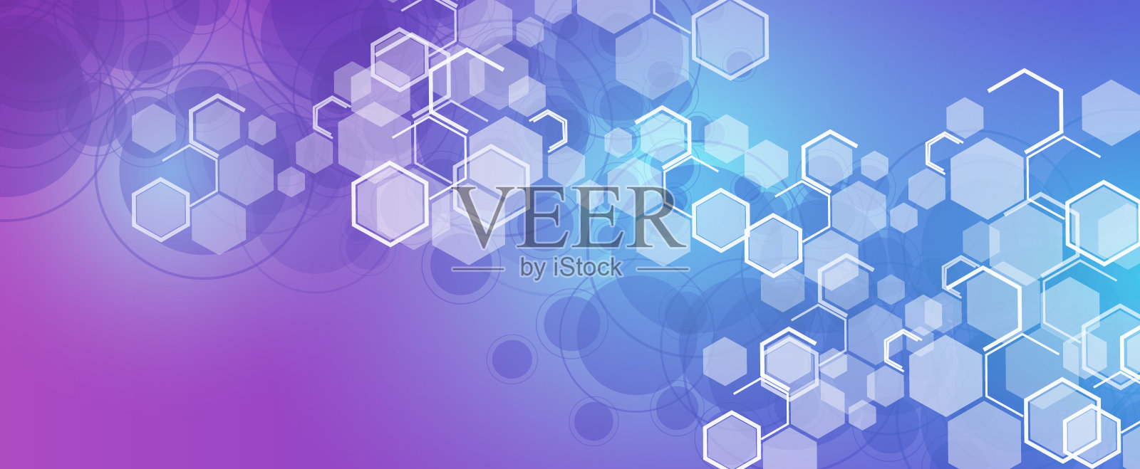 六边形设计用于医疗、科技。插画图片素材