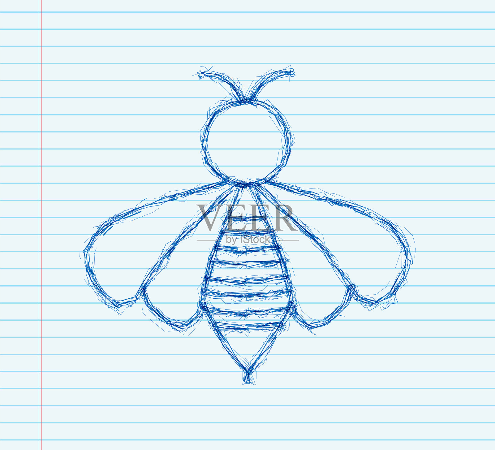 蜂蜜飞蜜蜂蜜蜂图标素描风格插画图片素材