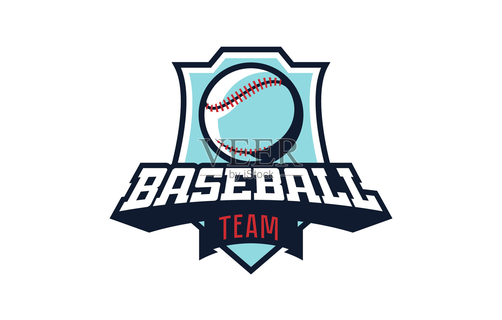 棒球标志是彩色的棒球标志设计元素图片