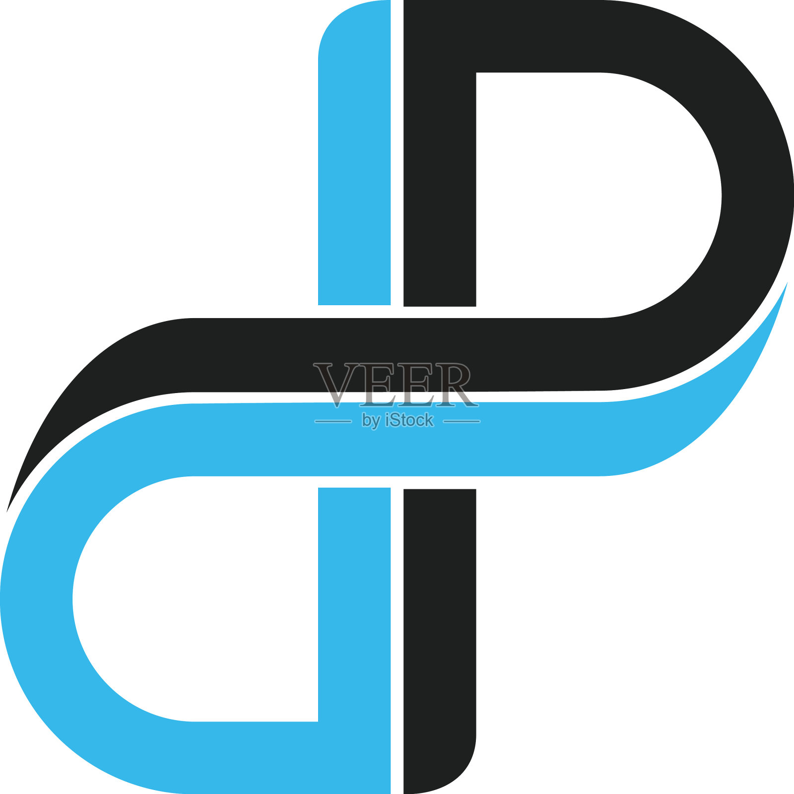 Dp或pd字母标志设计模板设计元素图片