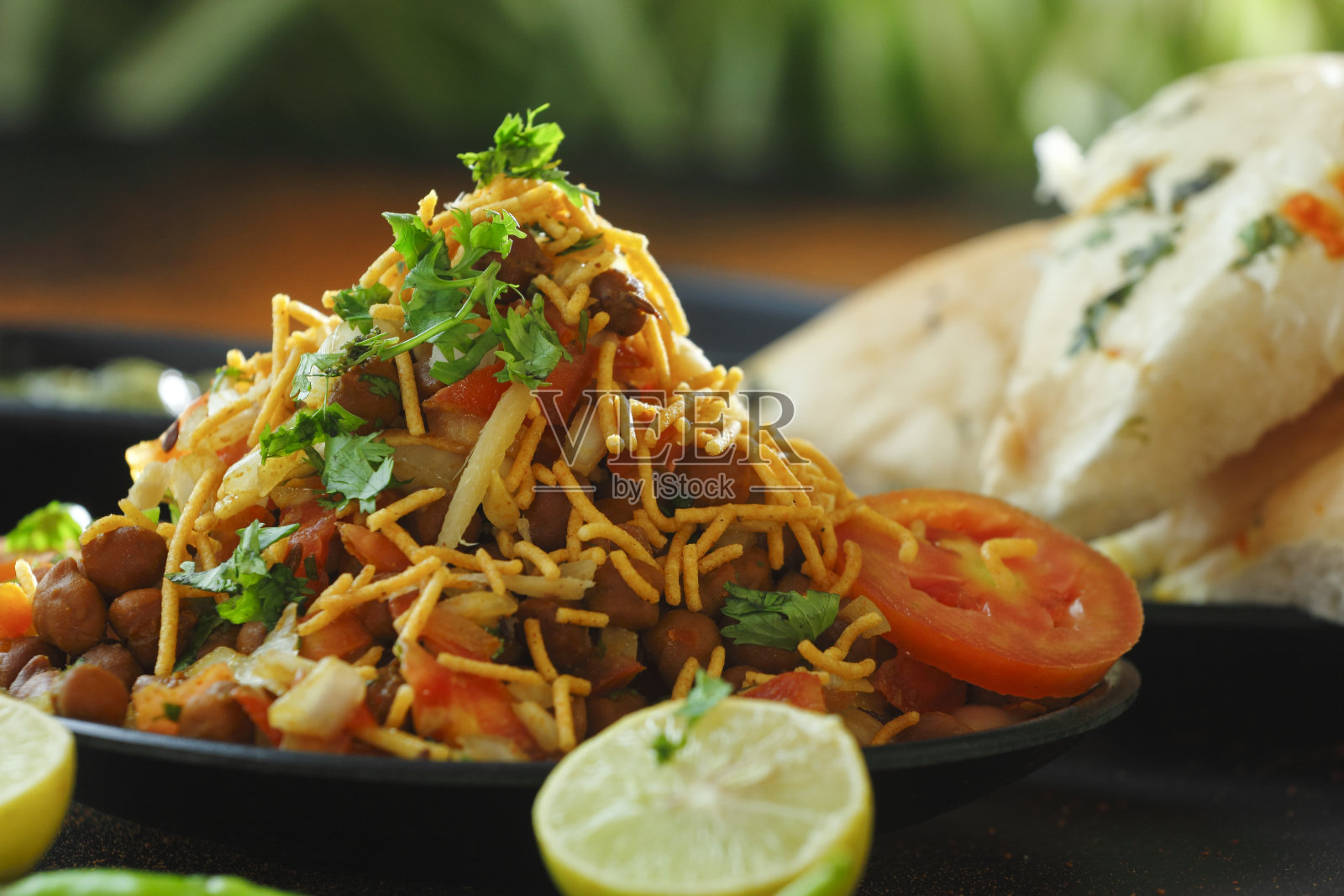 Black鹰嘴豆聊天或Kala Chana聊天照片摄影图片