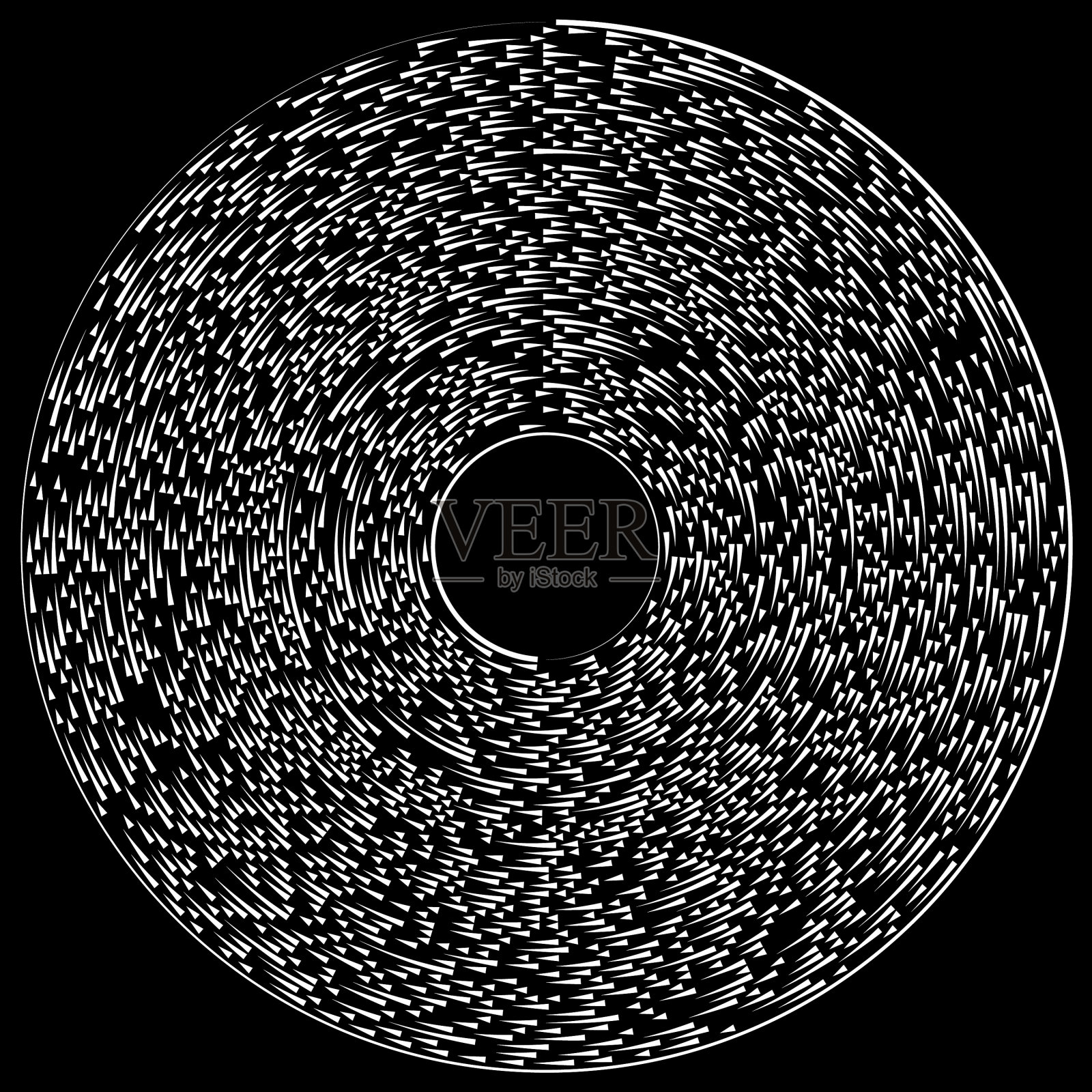 径向辐射圆同心线单元插画图片素材