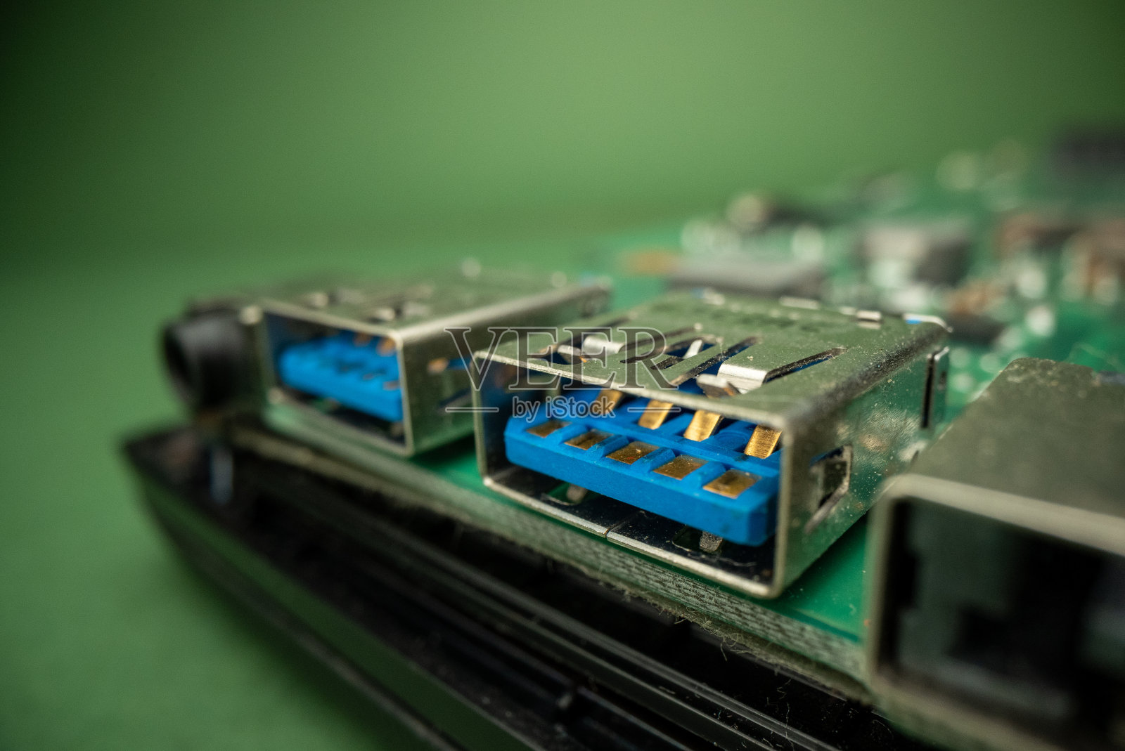 电子插头的微距摄影照片摄影图片