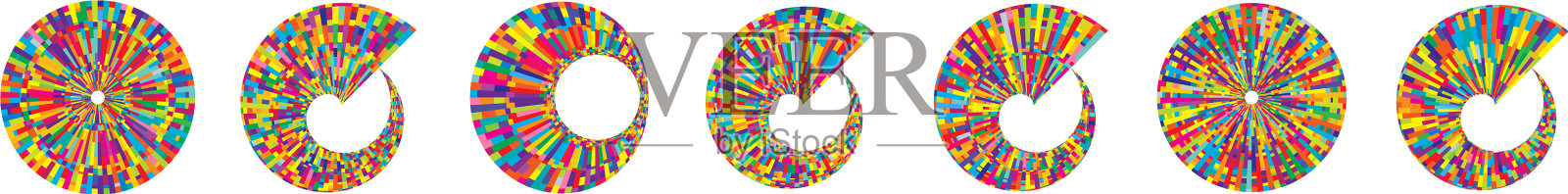 抽象圆集合图形几何圆图标素材