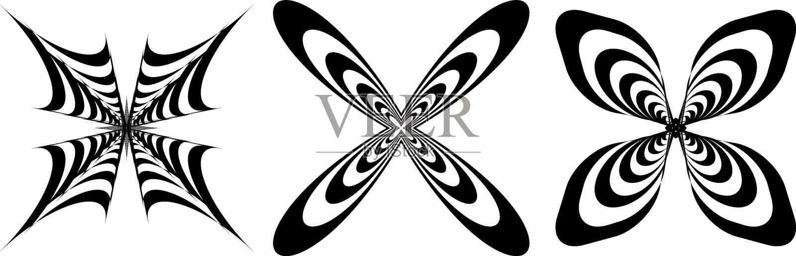 抽象的op-art元素光学视觉艺术插画图片素材